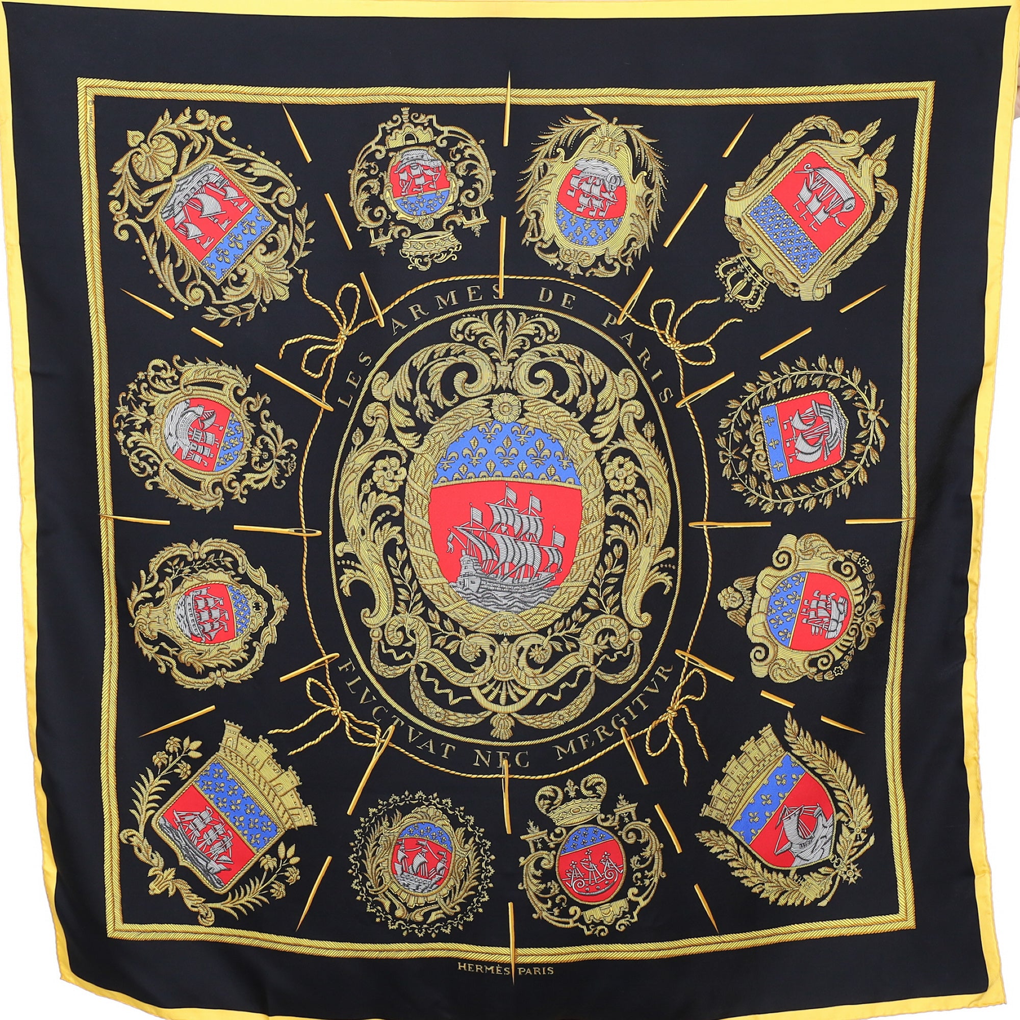 Hermès Les Arms de Paris Silk Scarf