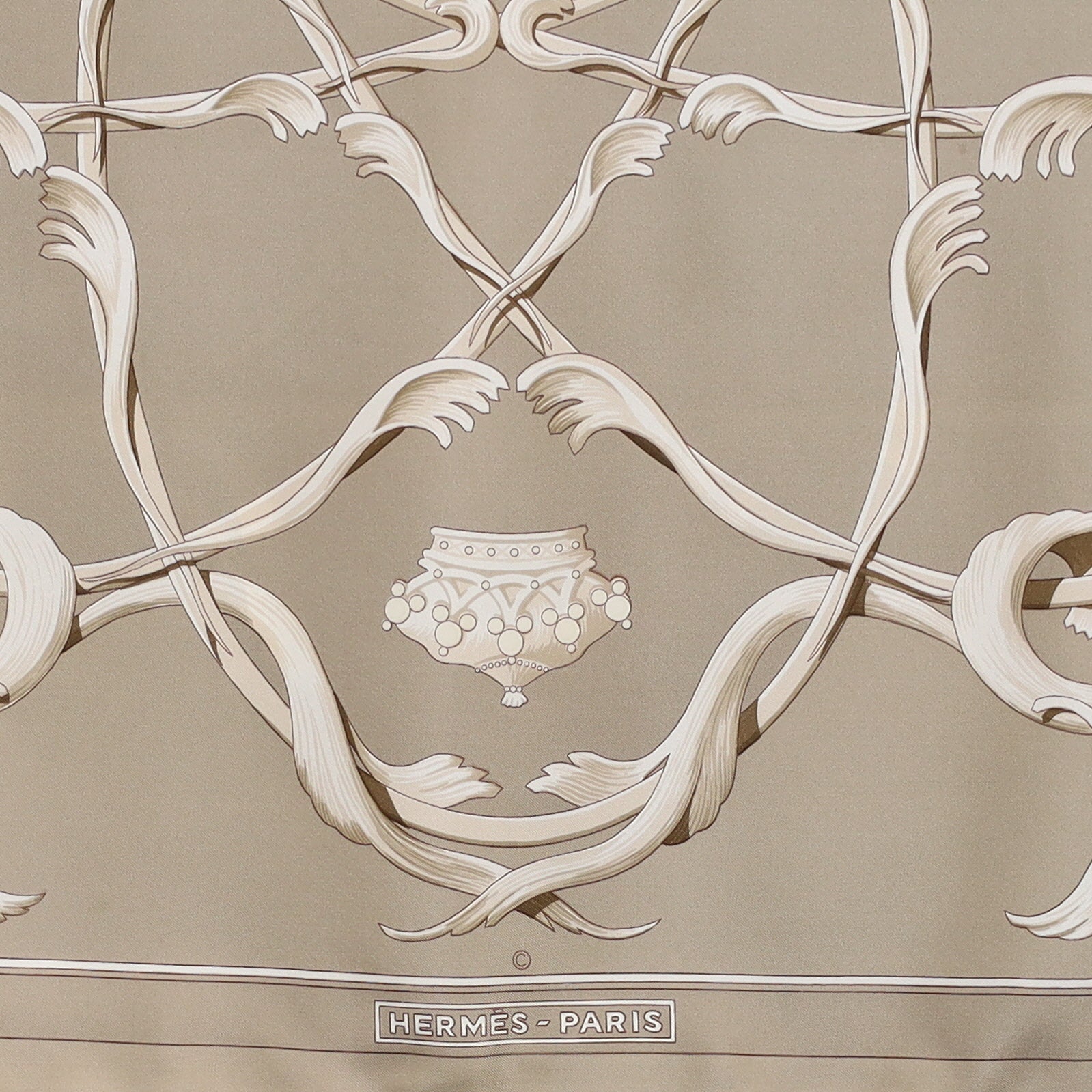 Hermès Couronnes Silk Scarf