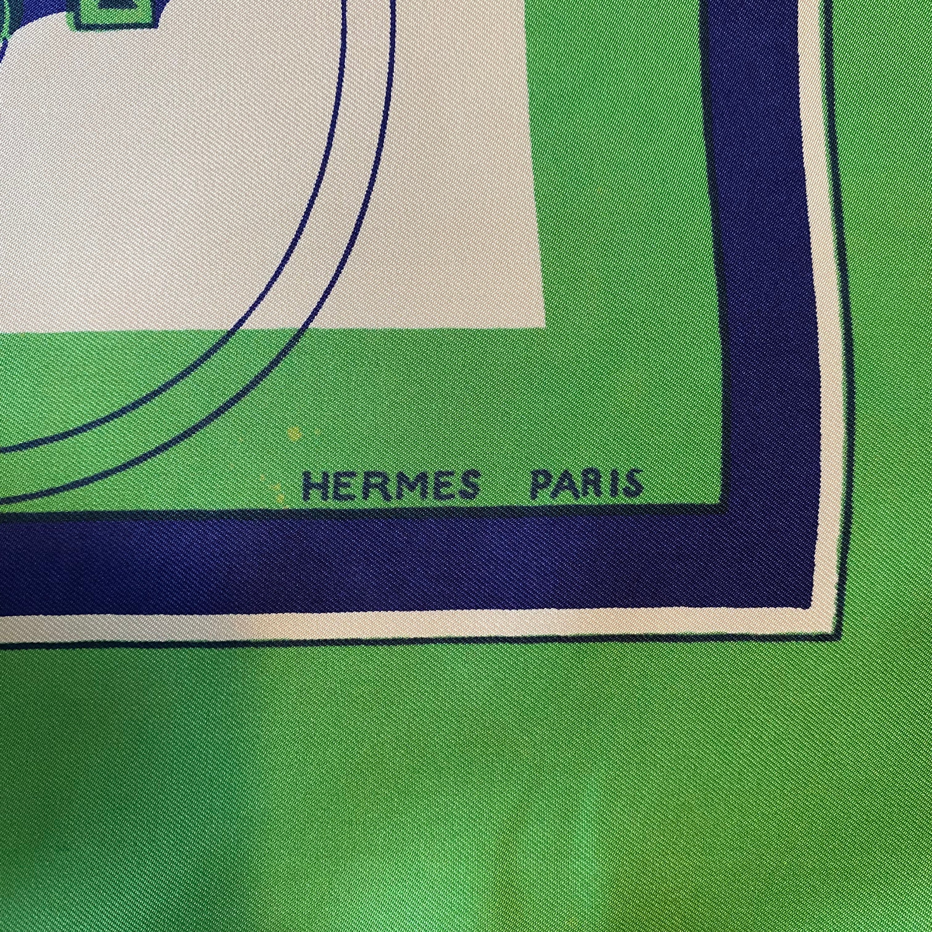 Hermès Ex-Libris Vintage Silk Scarf
