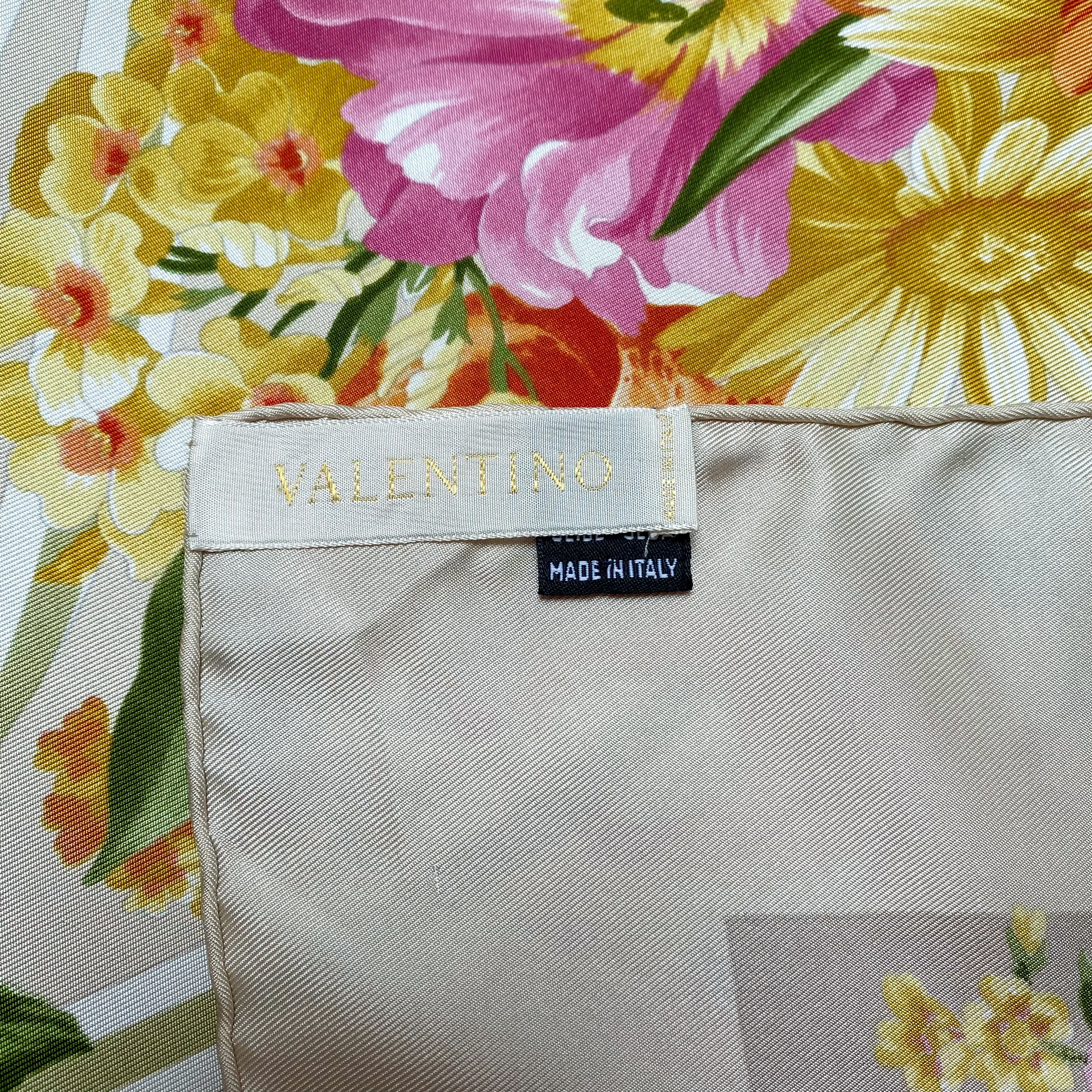 Stunning Valentino Floral Silk Scarf