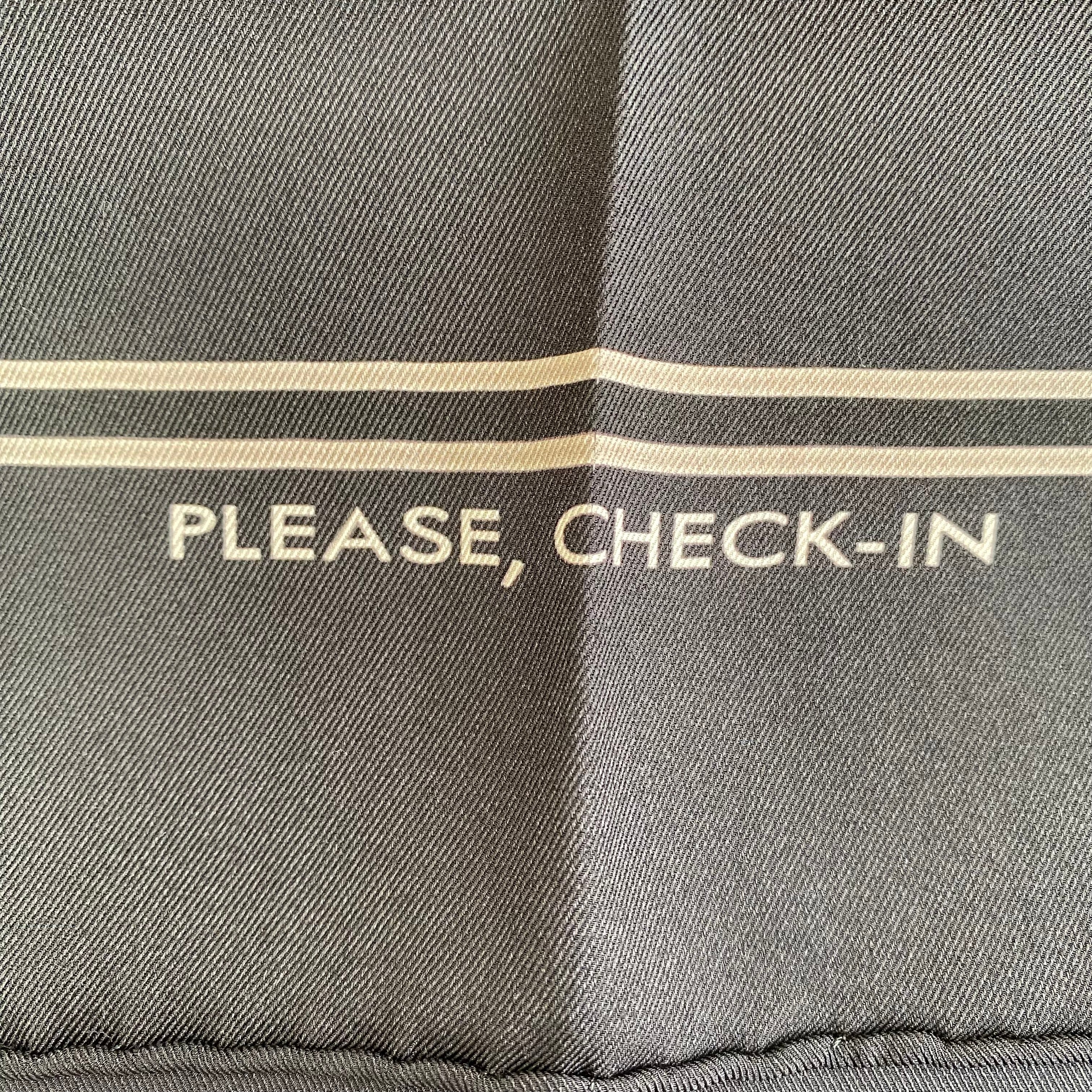 Hermès 70 Please Check In Silk Scarf