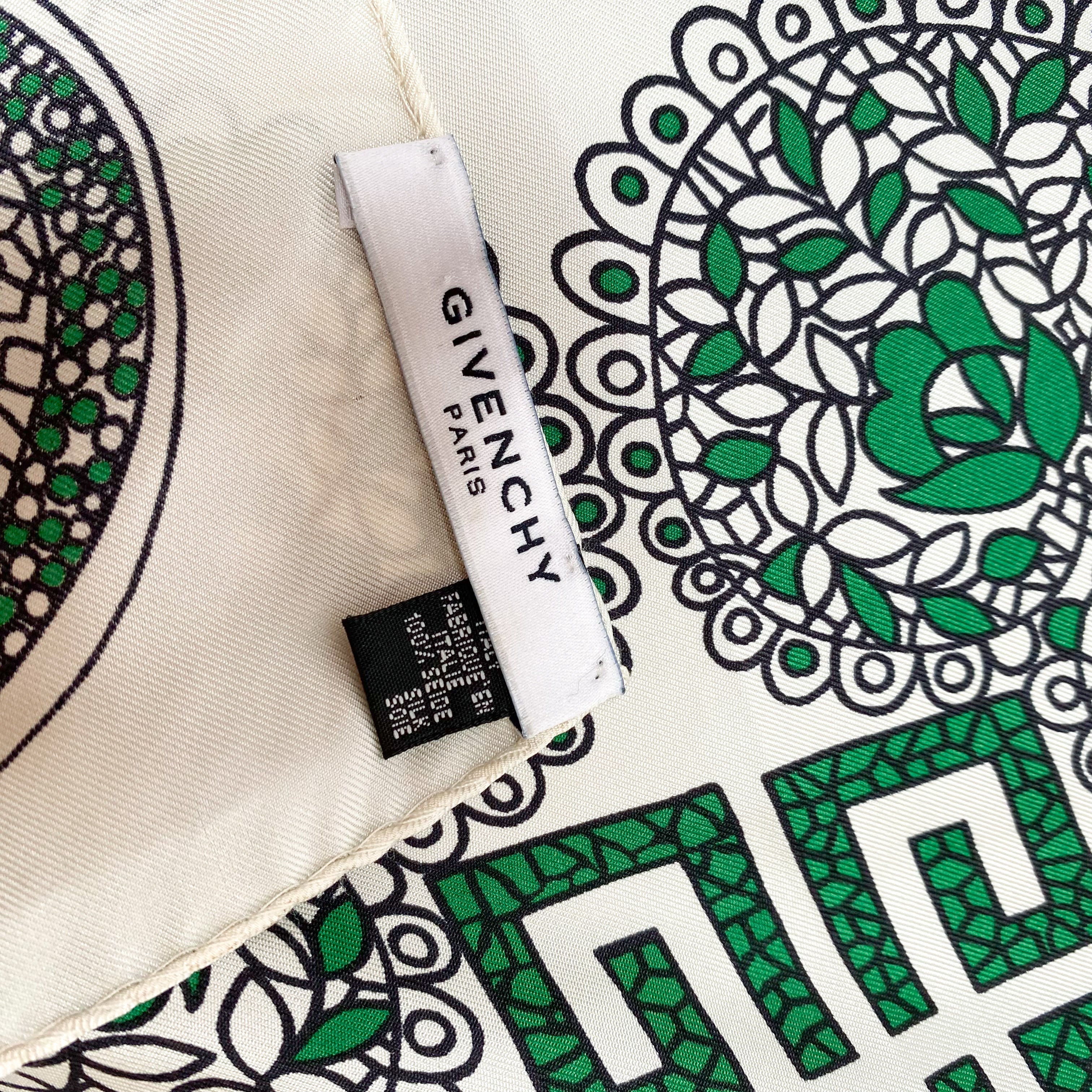 1970s Style Givenchy Designer Silk Scarf