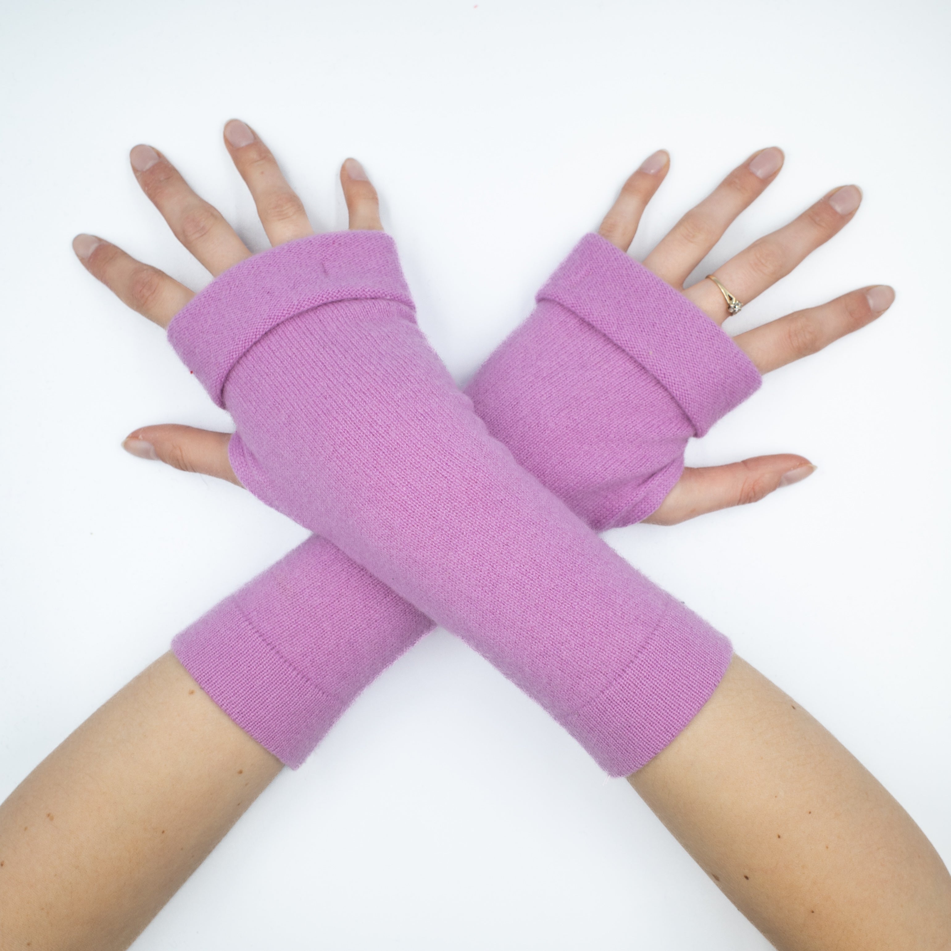 Orchid Pink Fingerless Gloves