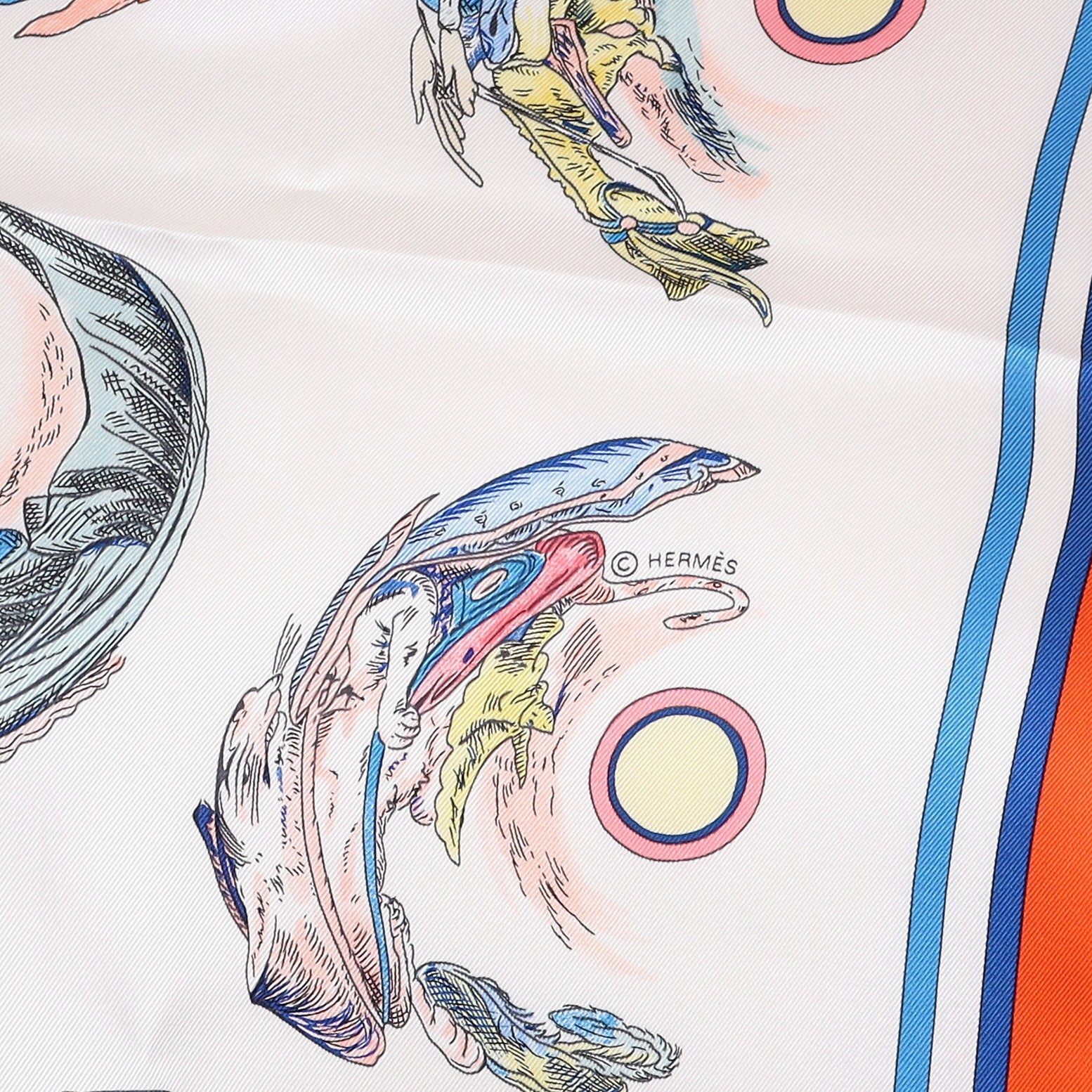 Brand New Boxed Hermès 70 Les Anamorphoses Silk Scarf
