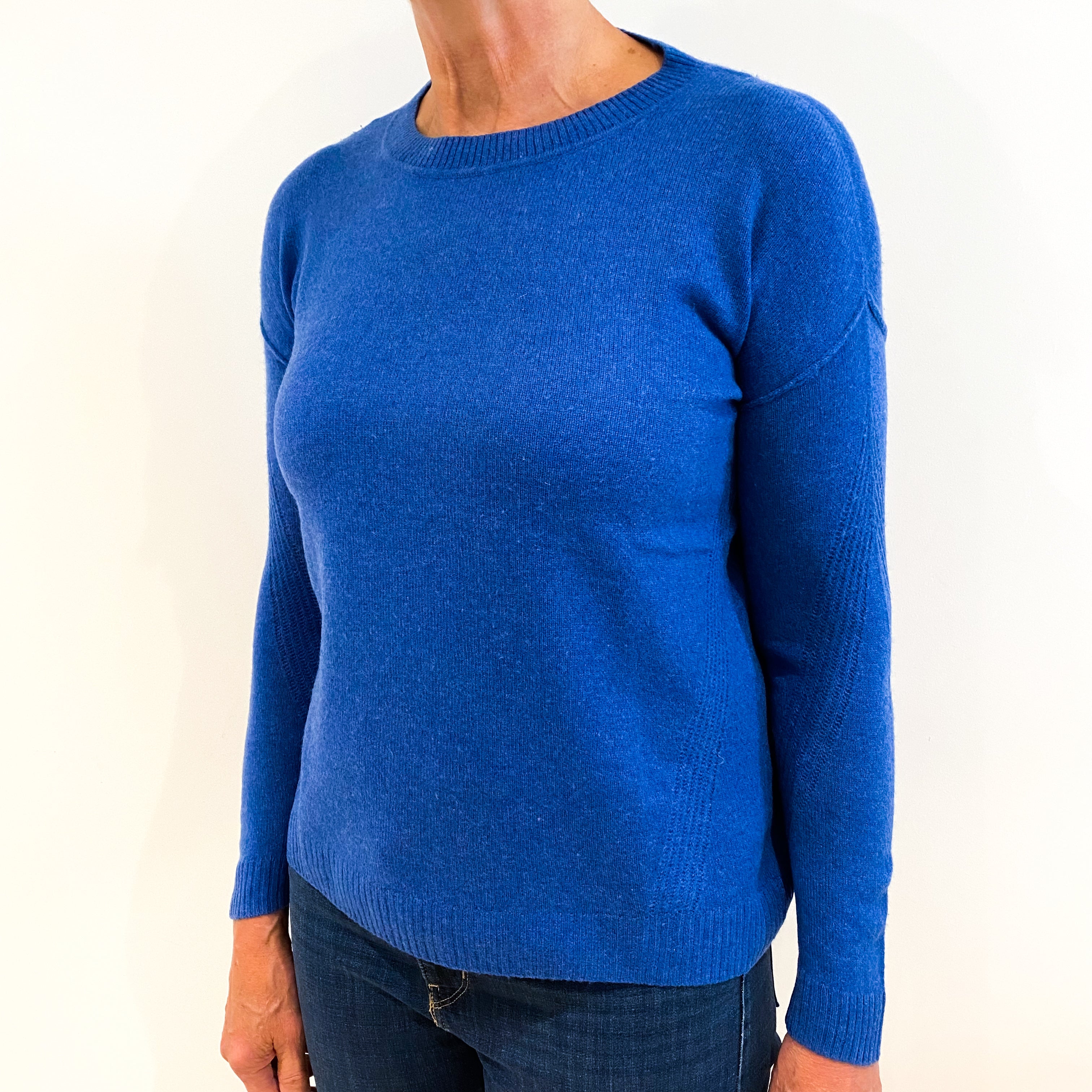 Airforce Blue Cashmere Crew Neck Jumper Medium