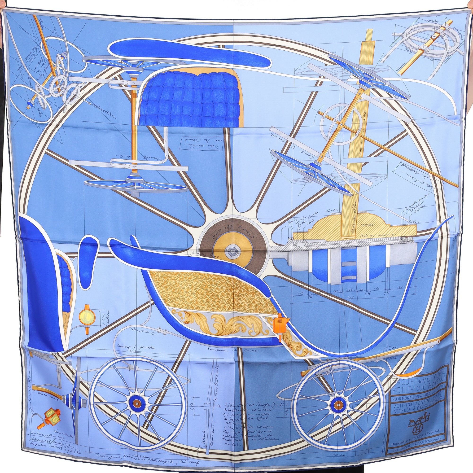 Brand New Boxed Hermès Projet de Voiture Silk Scarf
