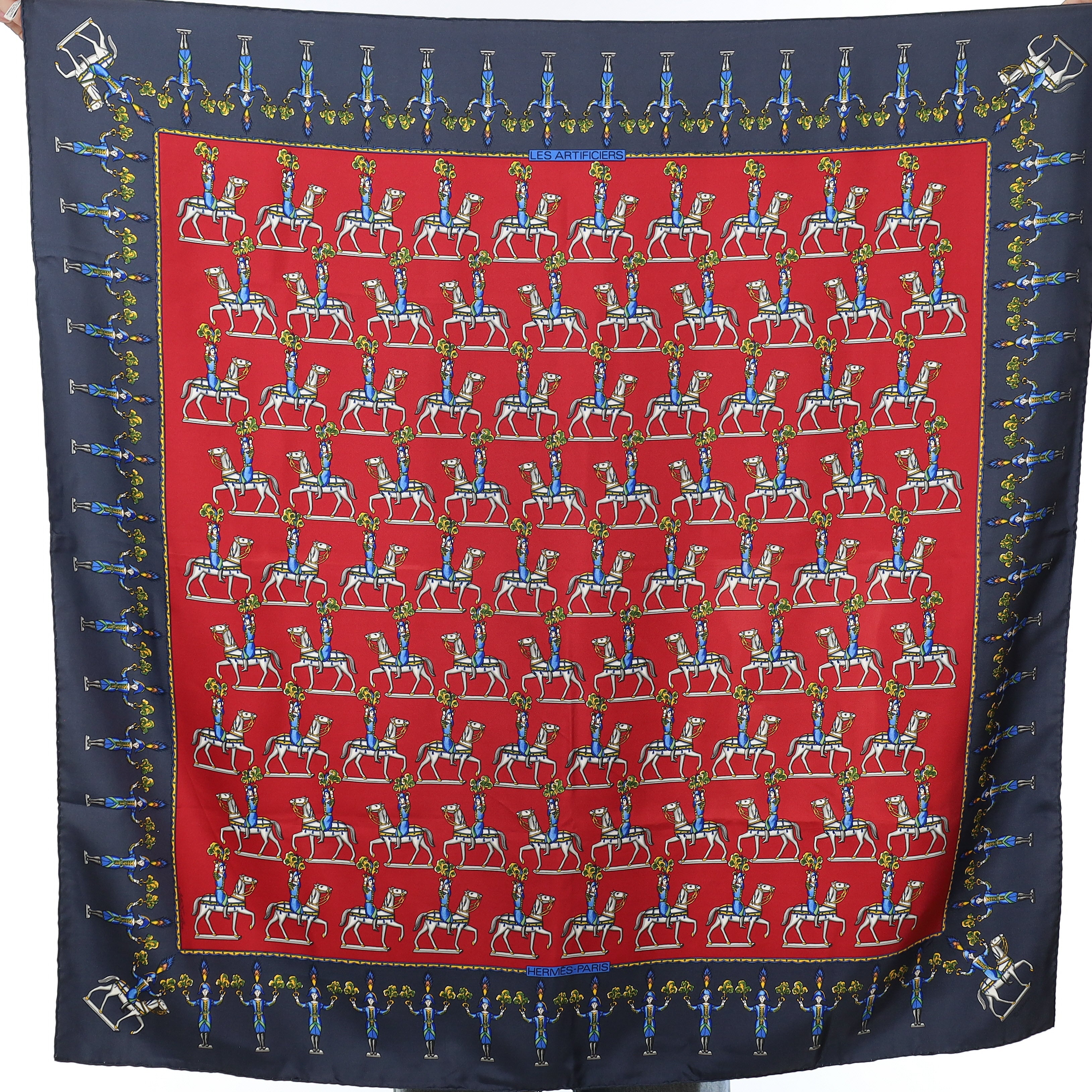 Hermès Les Artificiers Silk Scarf