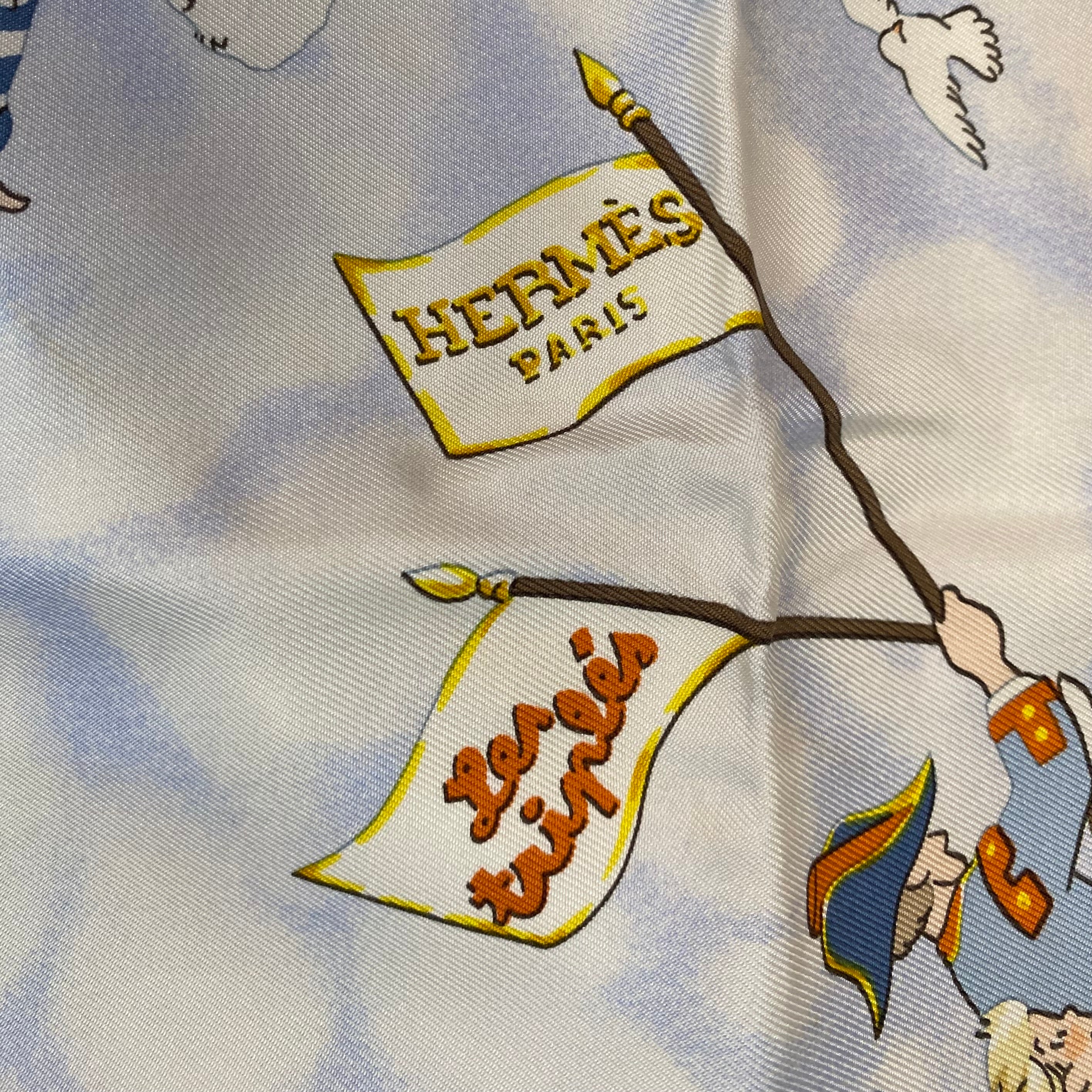Hermès Les Triplés Silk Scarf Rare