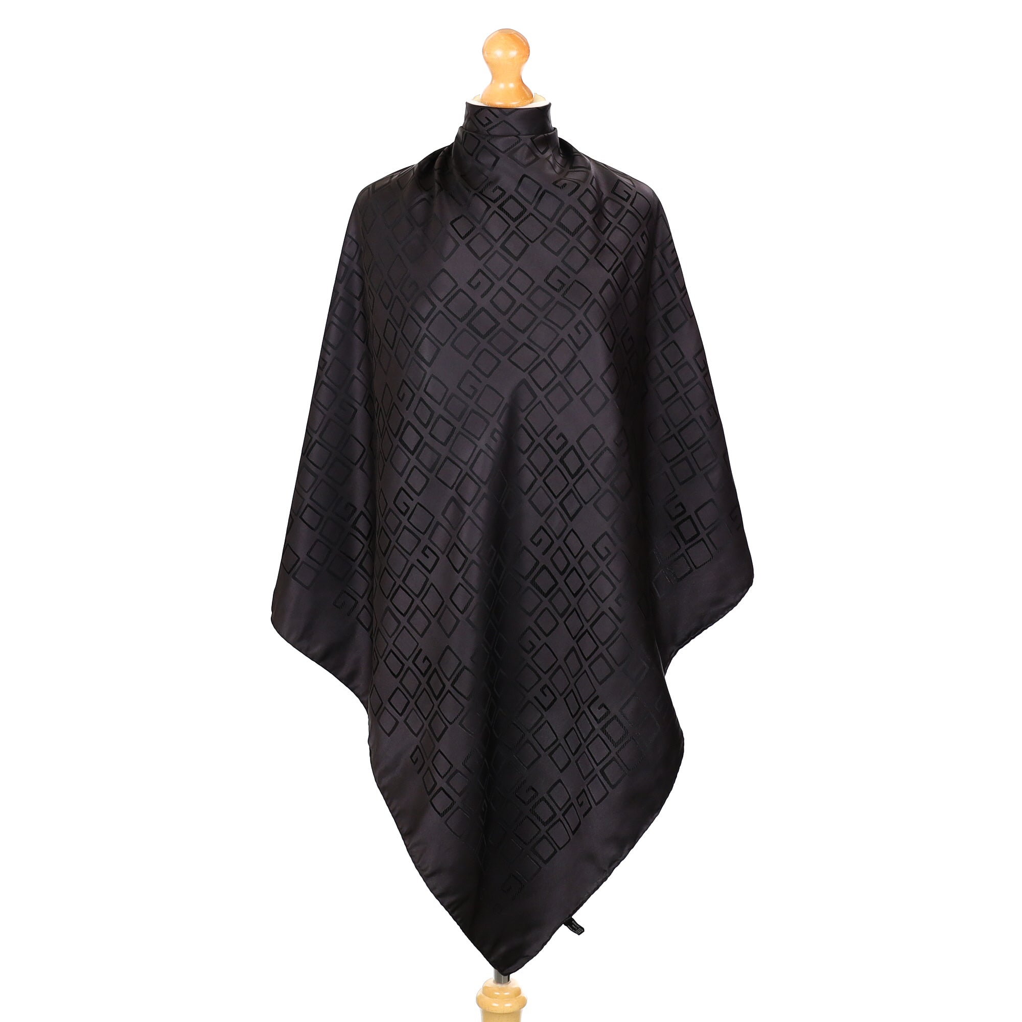 Gucci Black Vintage Silk Scarf