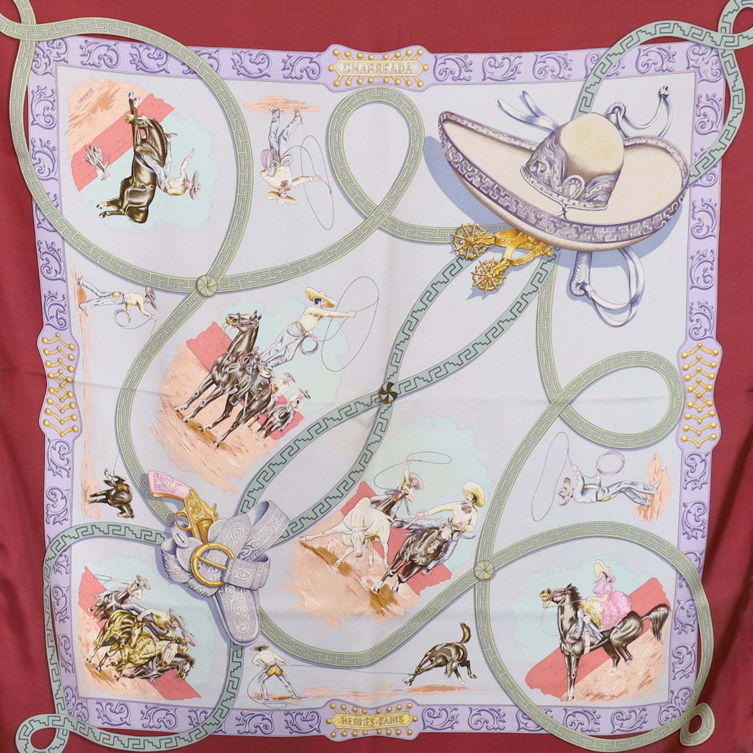Hermès Charreda Silk Scarf