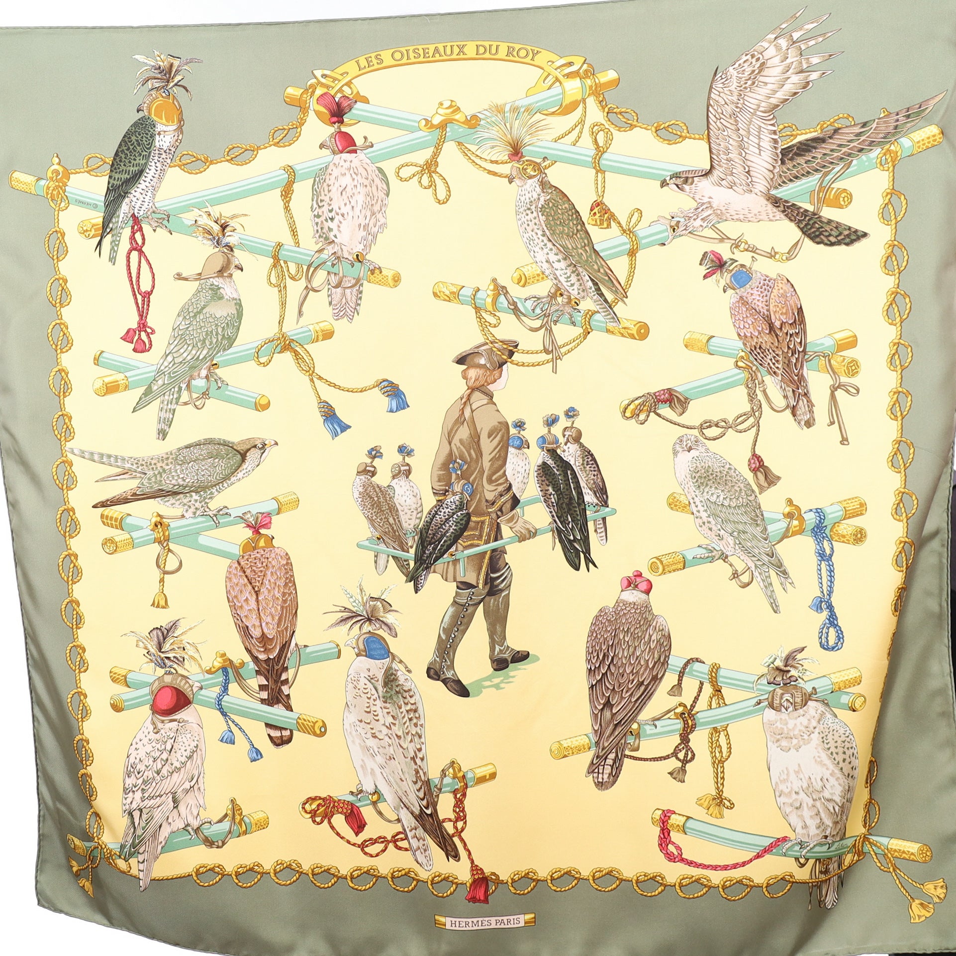 Hermès Les Oiseaux Du Roy Silk Scarf