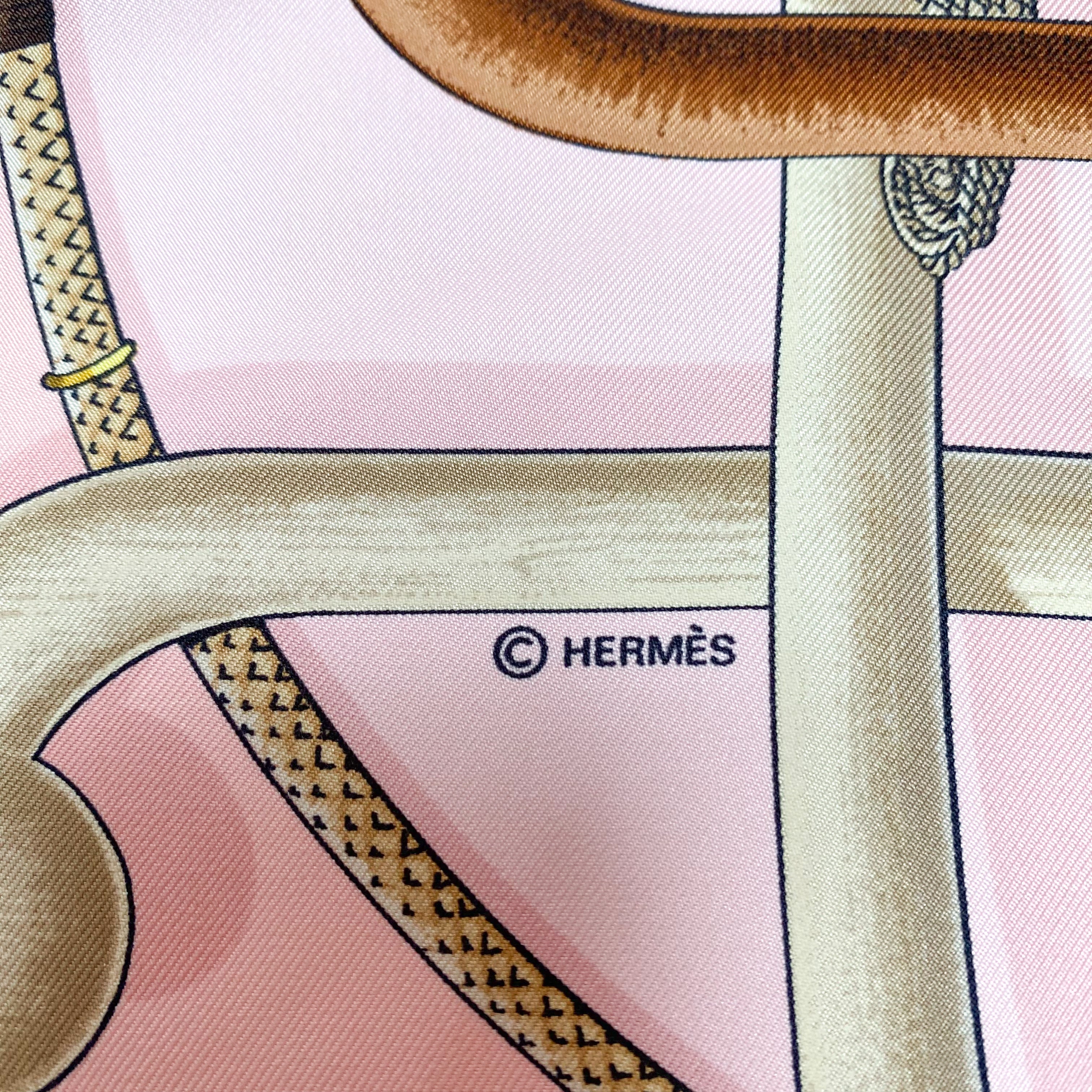 Pristine Boxed Hermès Cannes & Pommeaux Silk Scarf