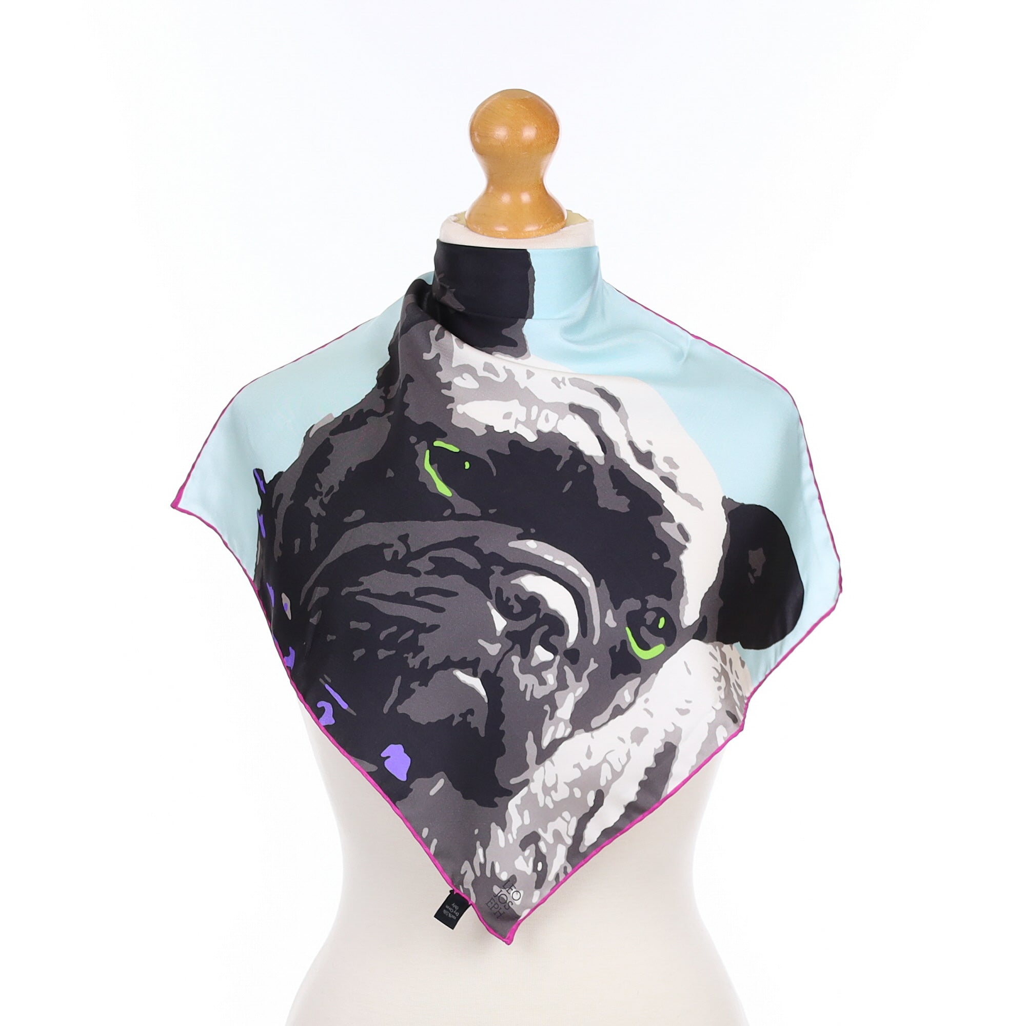 Brand New Leo Joseph French Bulldog Silk Scarf