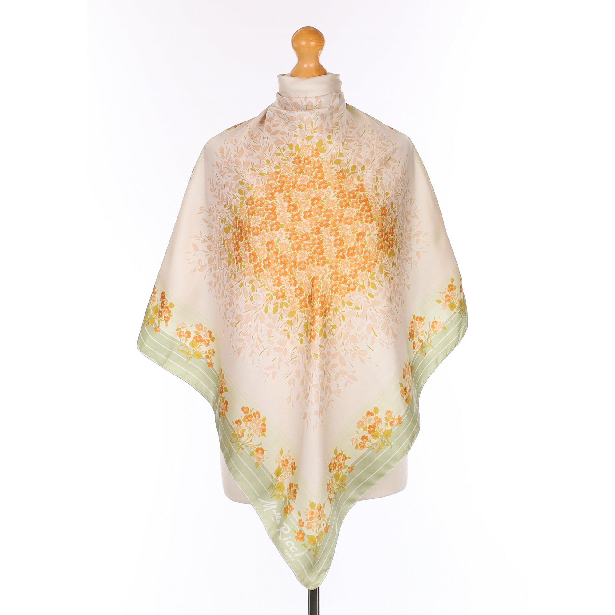 Melle Ricci Floral Vintage Silk Scarf