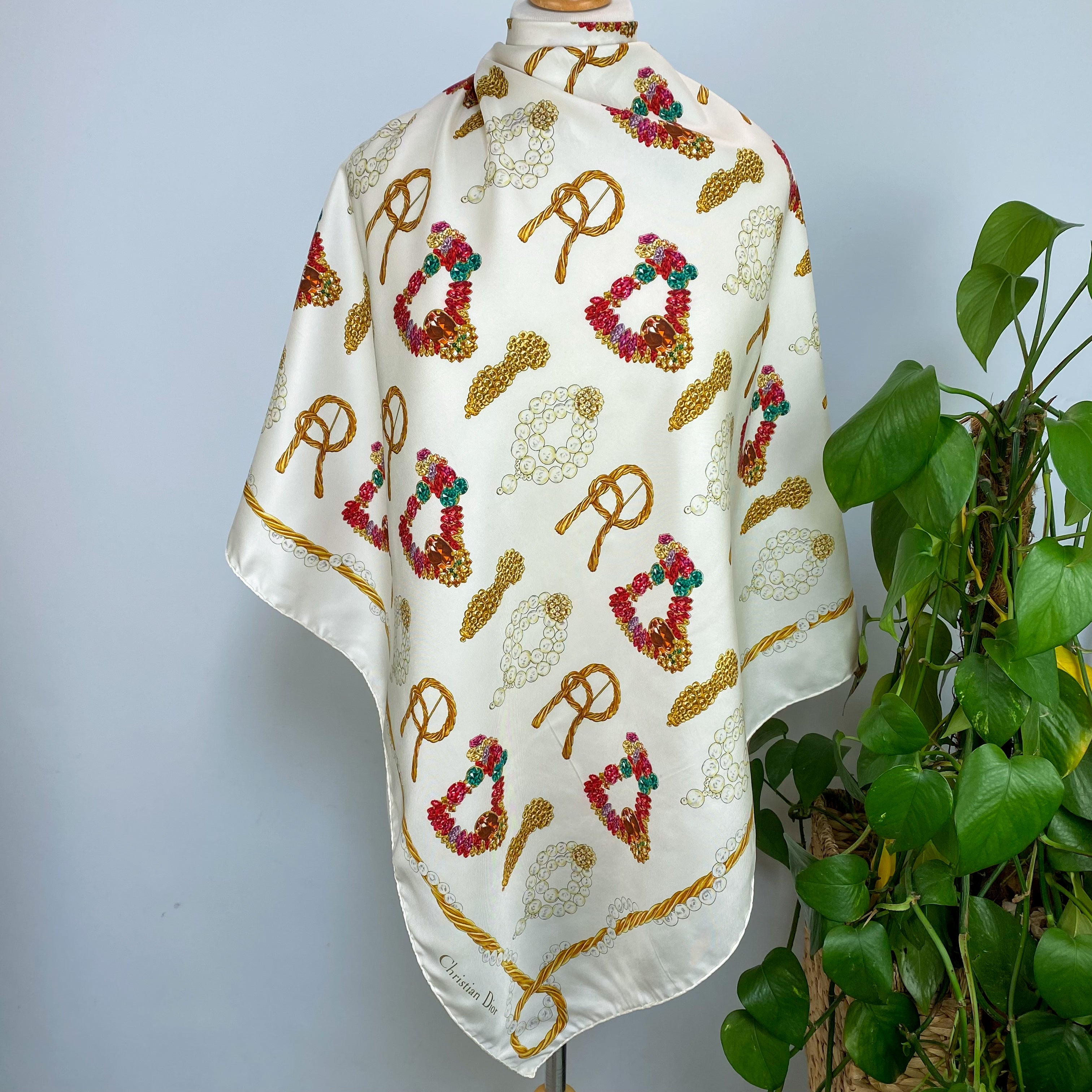 Vintage Christian Dior Silk Scarf
