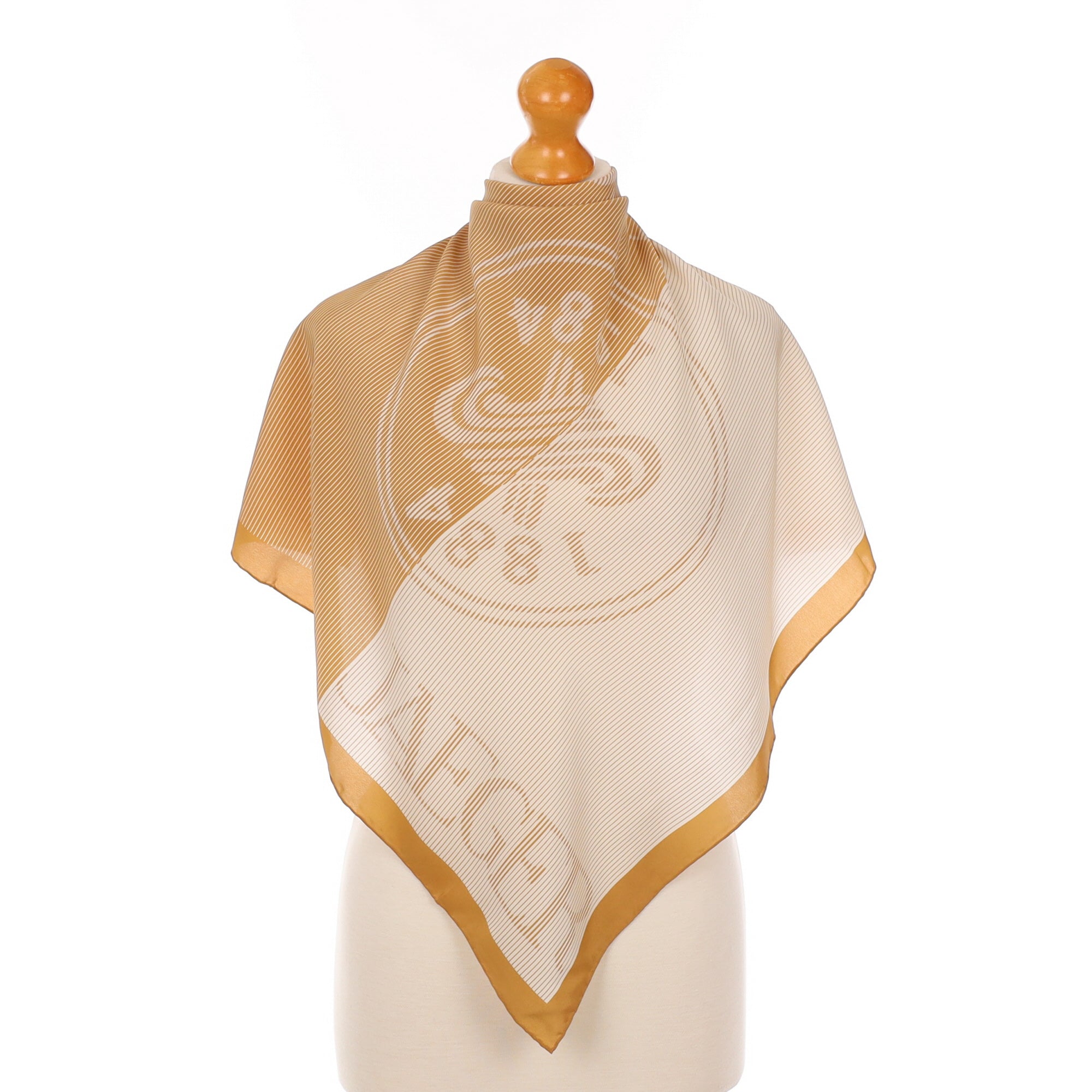 Jaeger Two Tone Vintage Silk Scarf