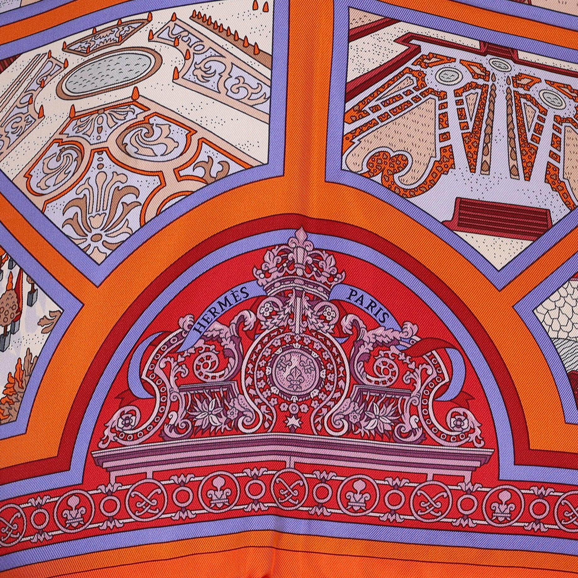 Brand New Boxed Hermès Flânerie à Versailles Silk Scarf Quite Rare