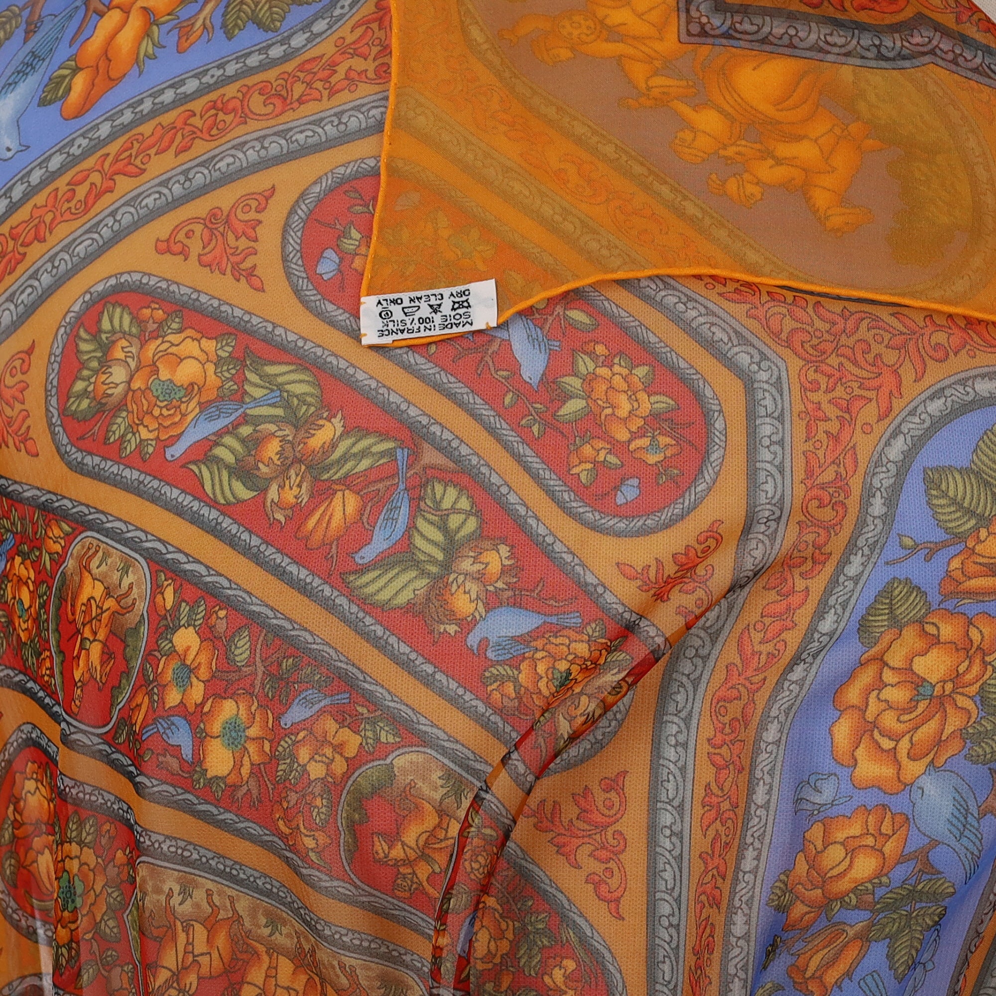 Hermès Qalamdan Mousseline Silk Scarf