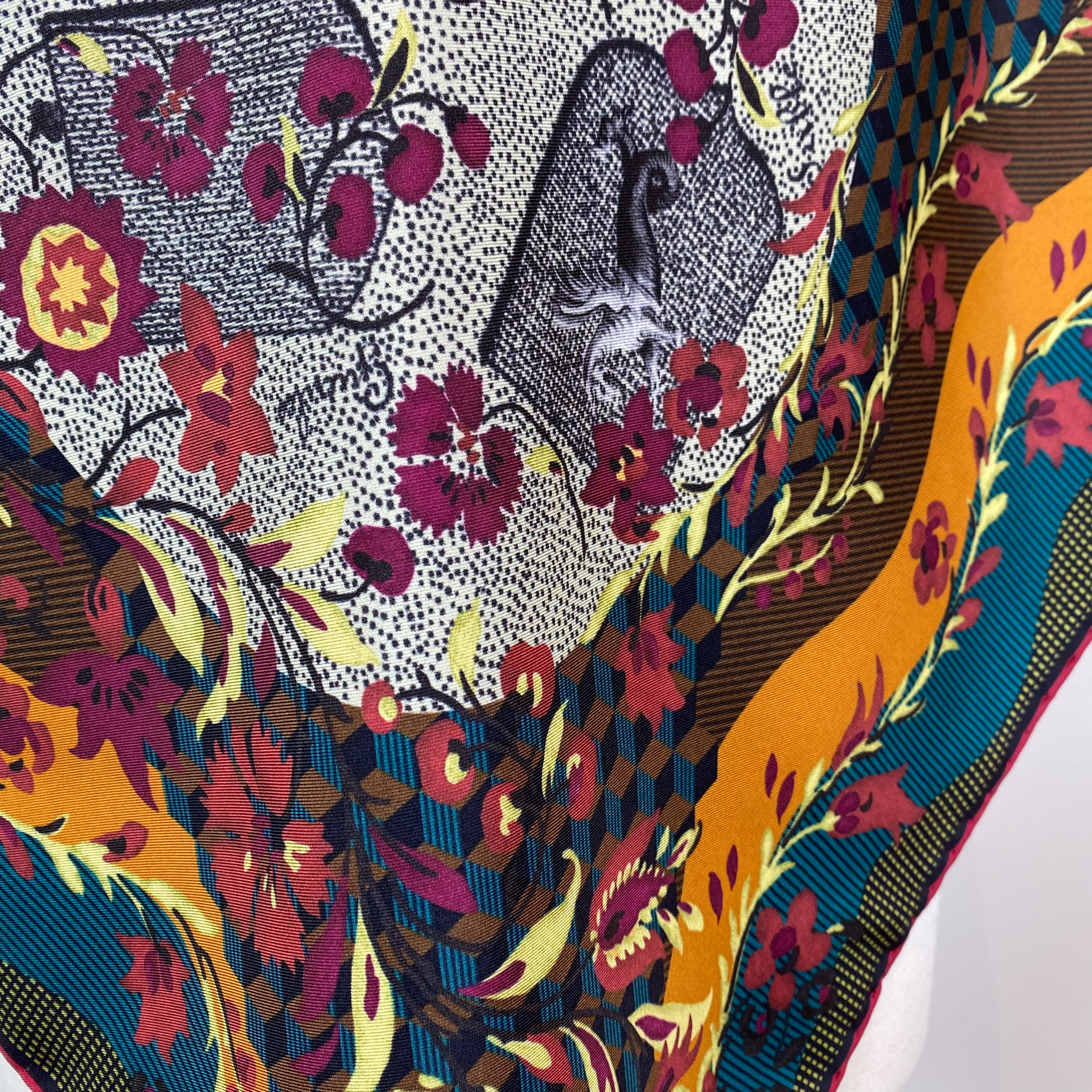 Large Mantero Italian Silk Scarf