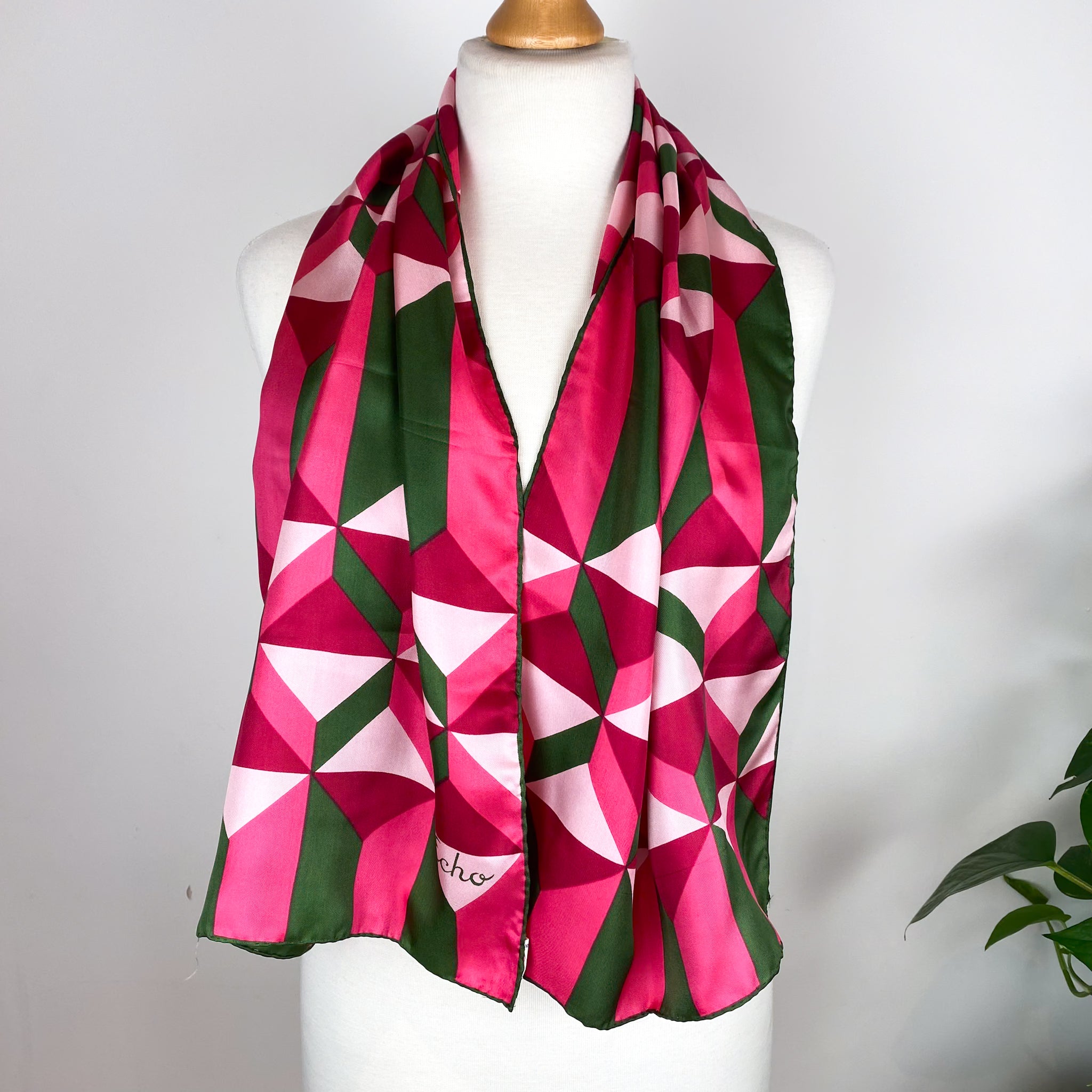 1970s Echo Aztec Vintage Silk Scarf