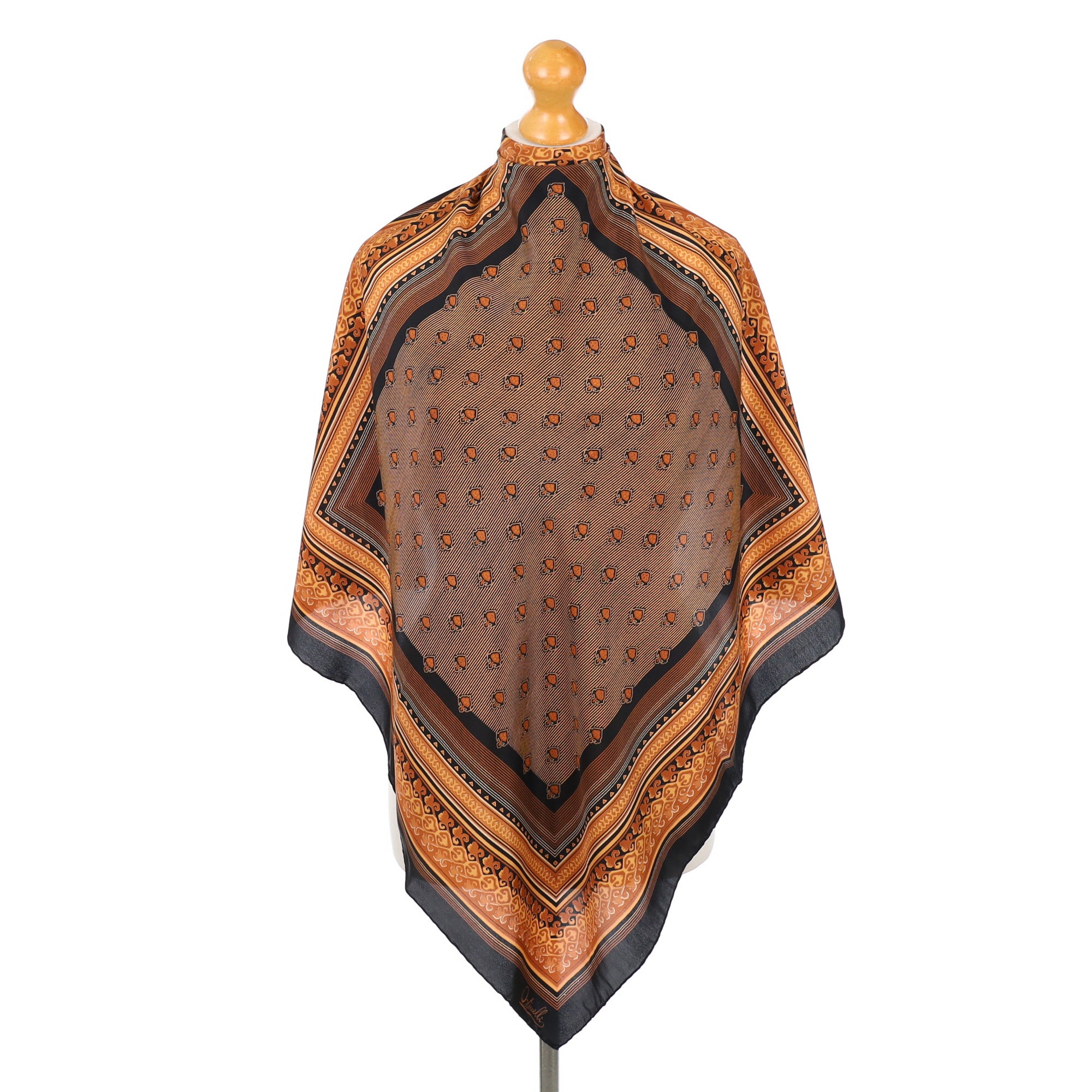 1970s Ostinelli Vintage Silk Scarf