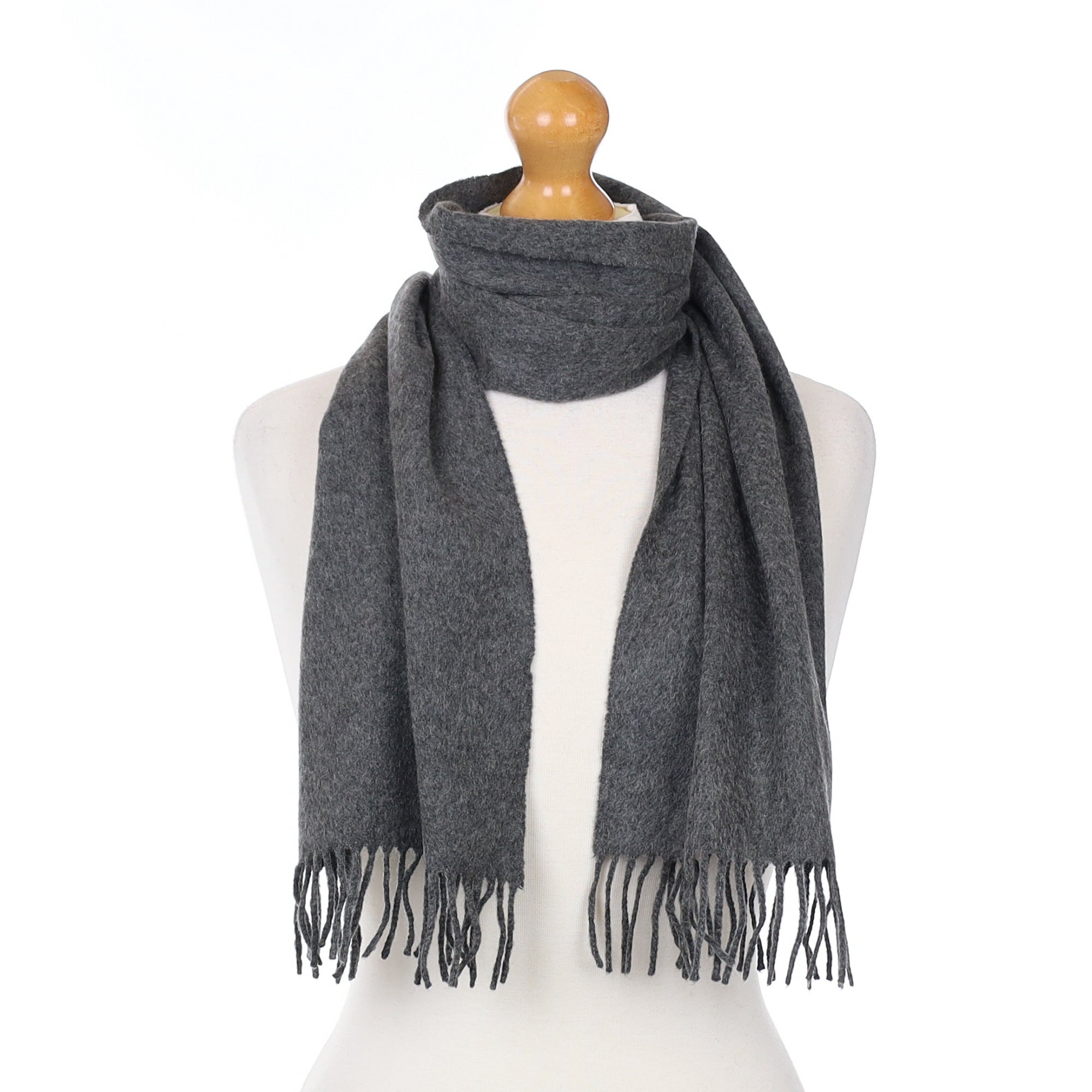 Scottish Slate Grey Cashmere Woven Scarf