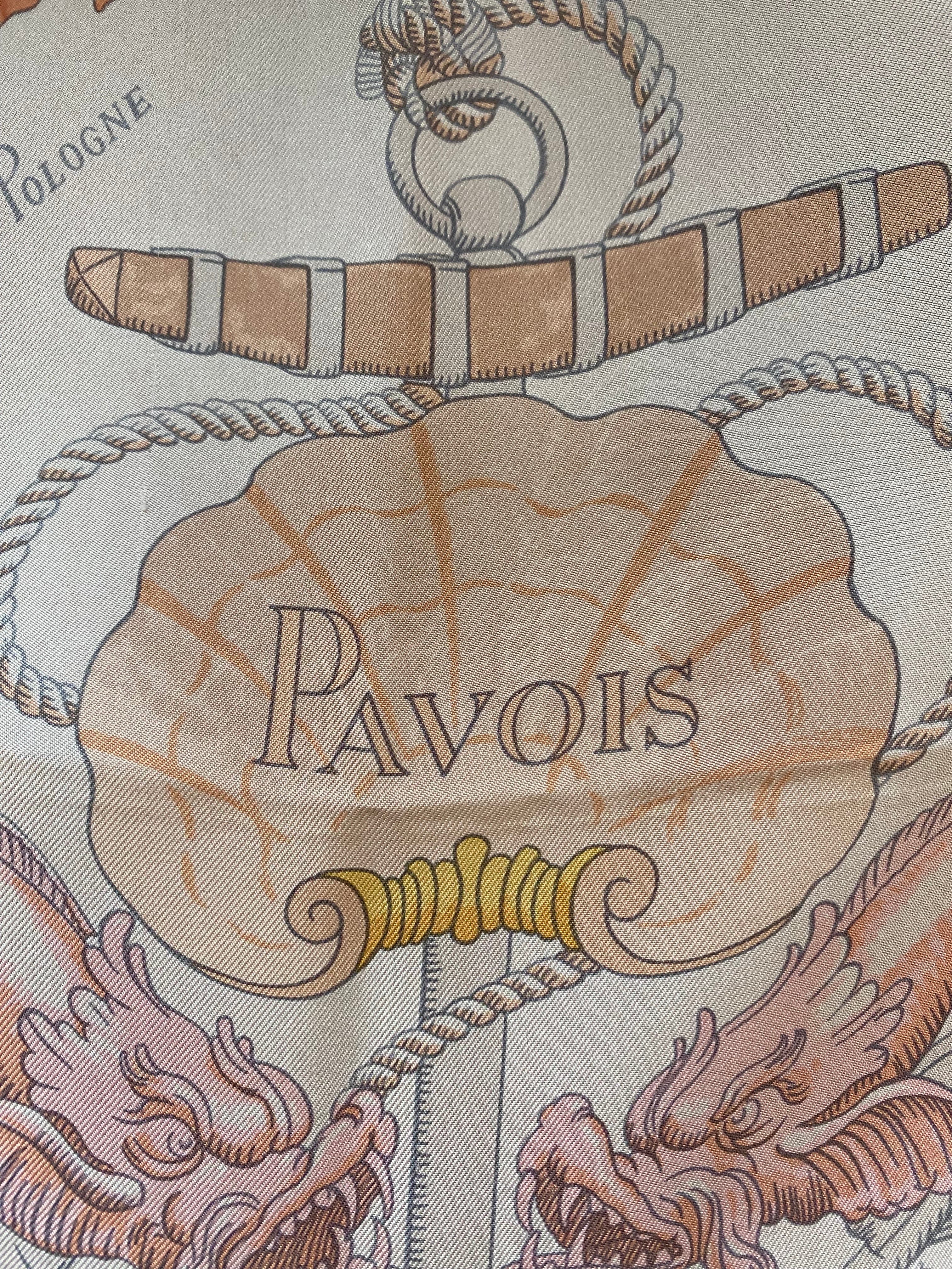 Hermès Pavois Surteint Silk Scarf