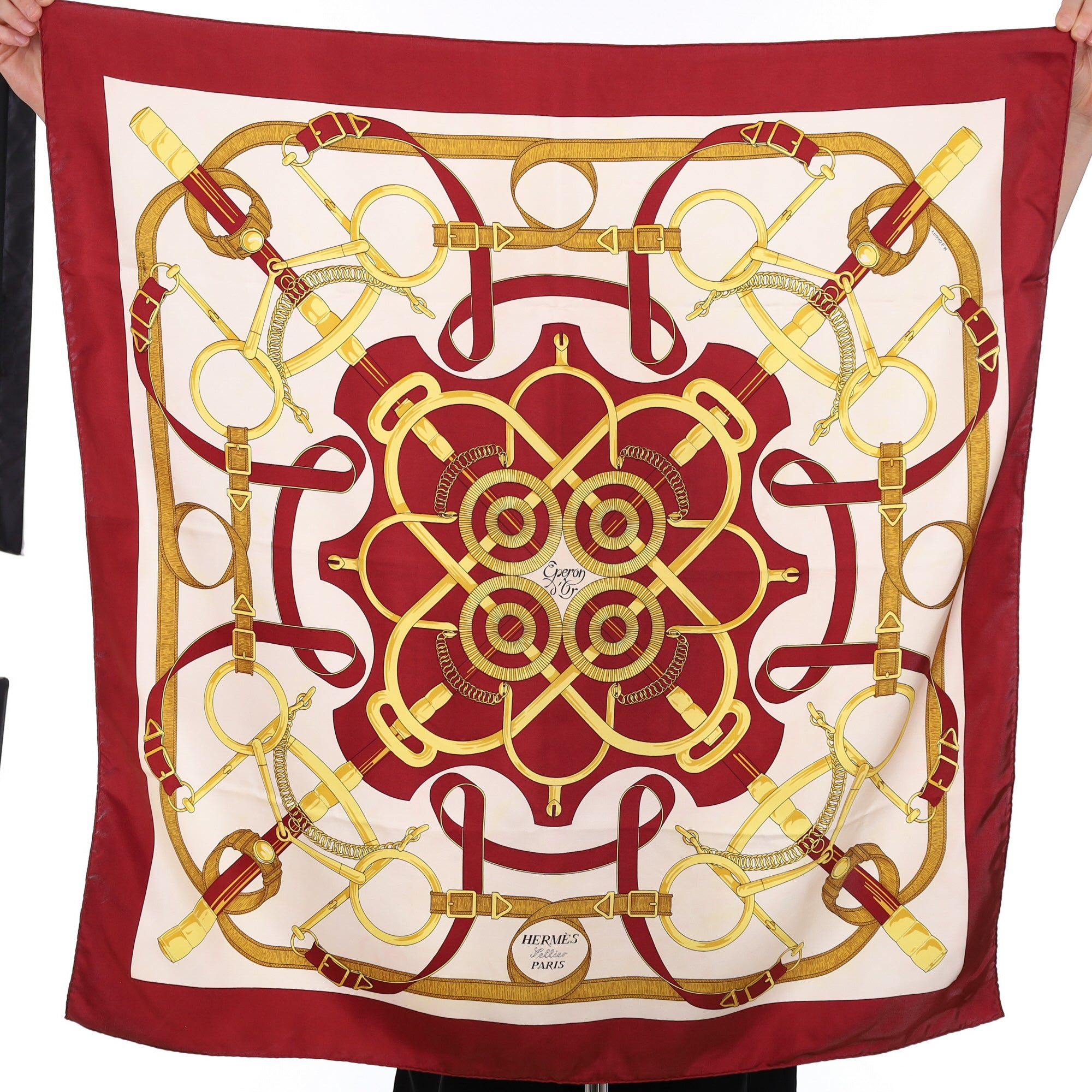 Hermès Eperon D’or Vintage Silk Scarf