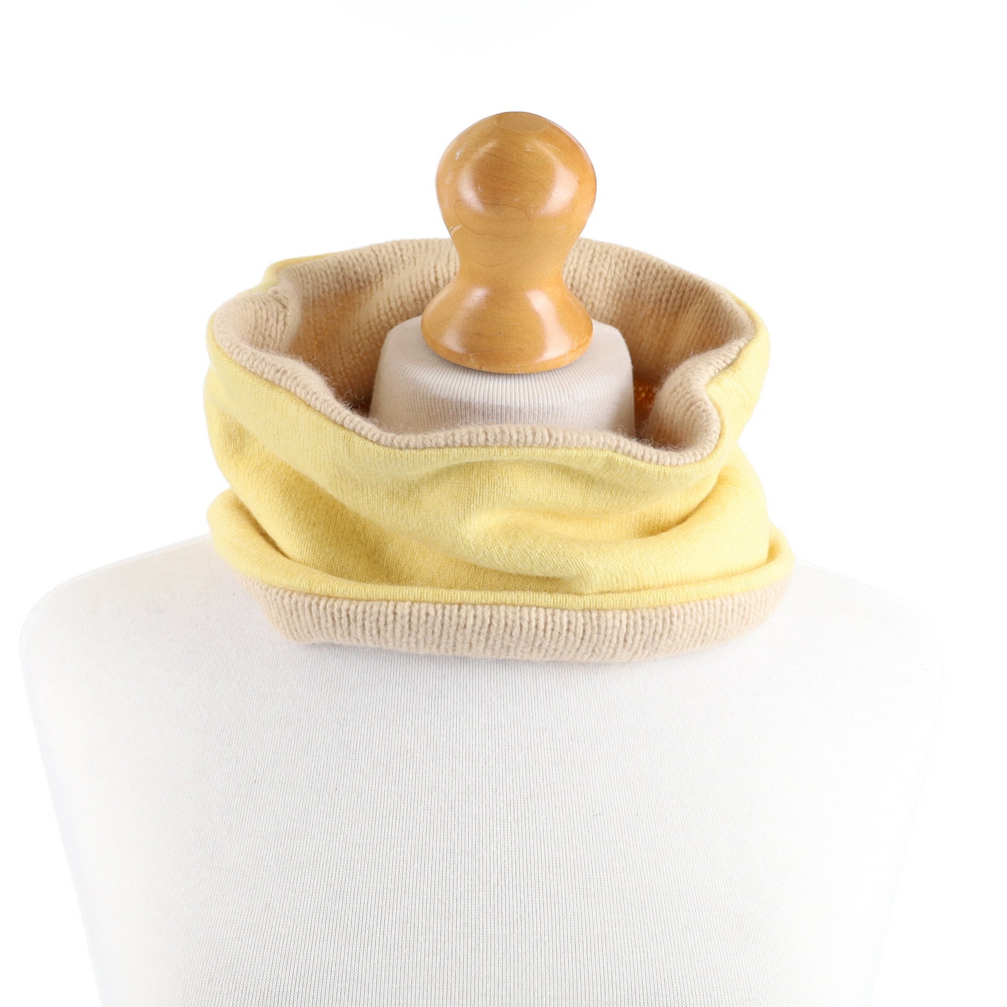 Pale Vanilla Fudge and Sunshine Yellow Neck Warmer