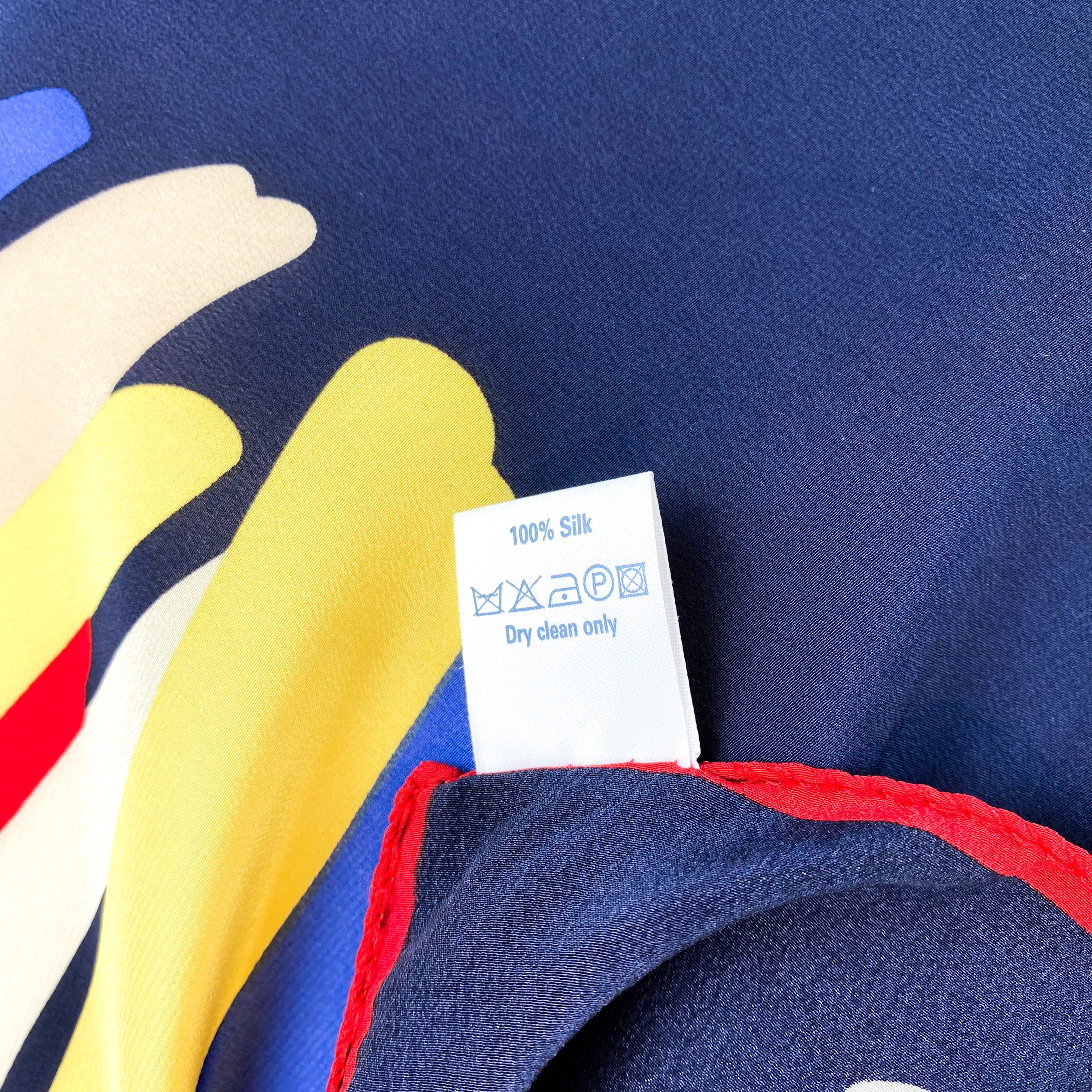 Colourful Country Casuals Large Vintage Silk Scarf