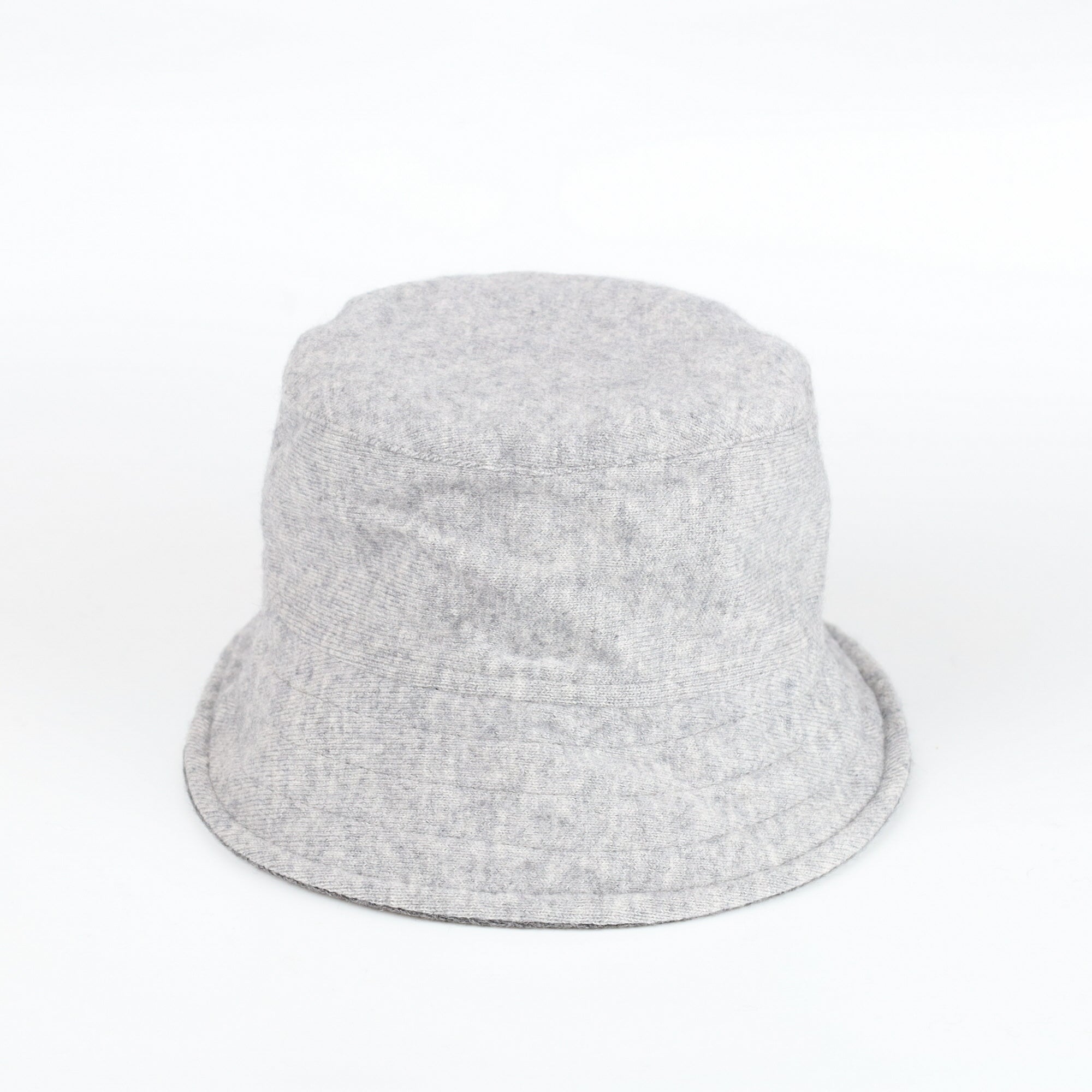 Slate Grey and Smoke Grey Reversible Cashmere Bucket Hat Medium