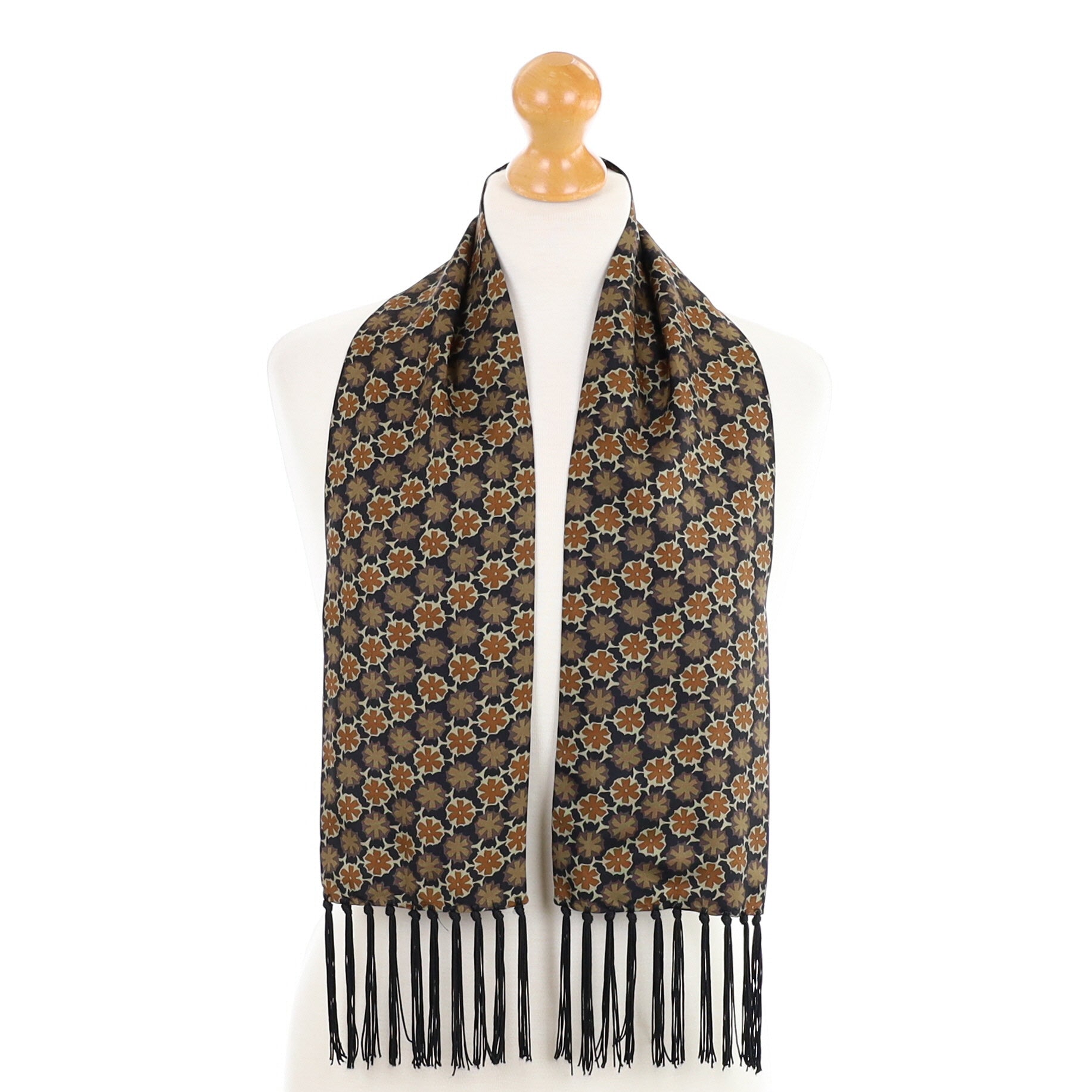 Men’s Fringed Kenzo Silk Scarf