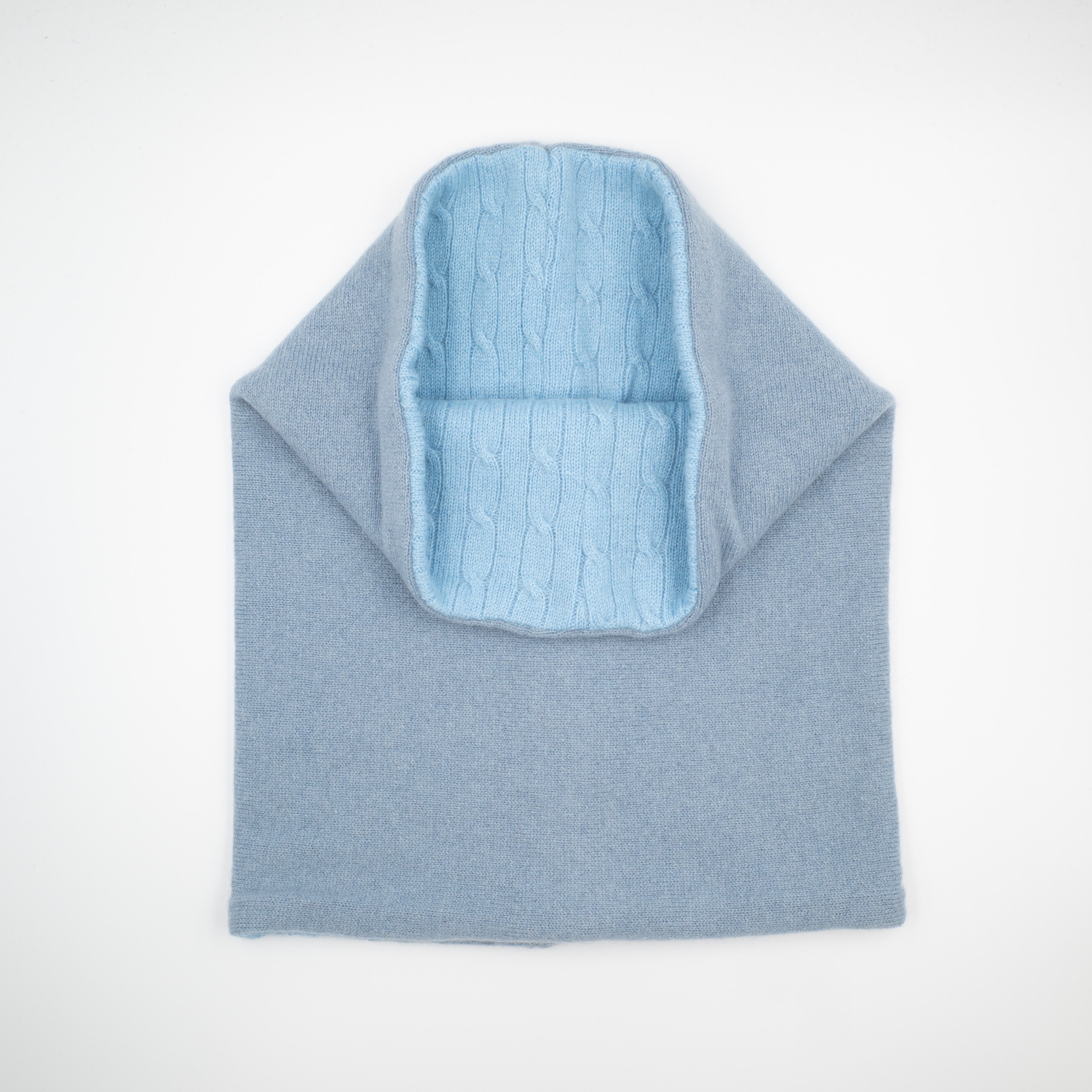 Duck Egg and Opal Blue Luxury Double Layered Snood