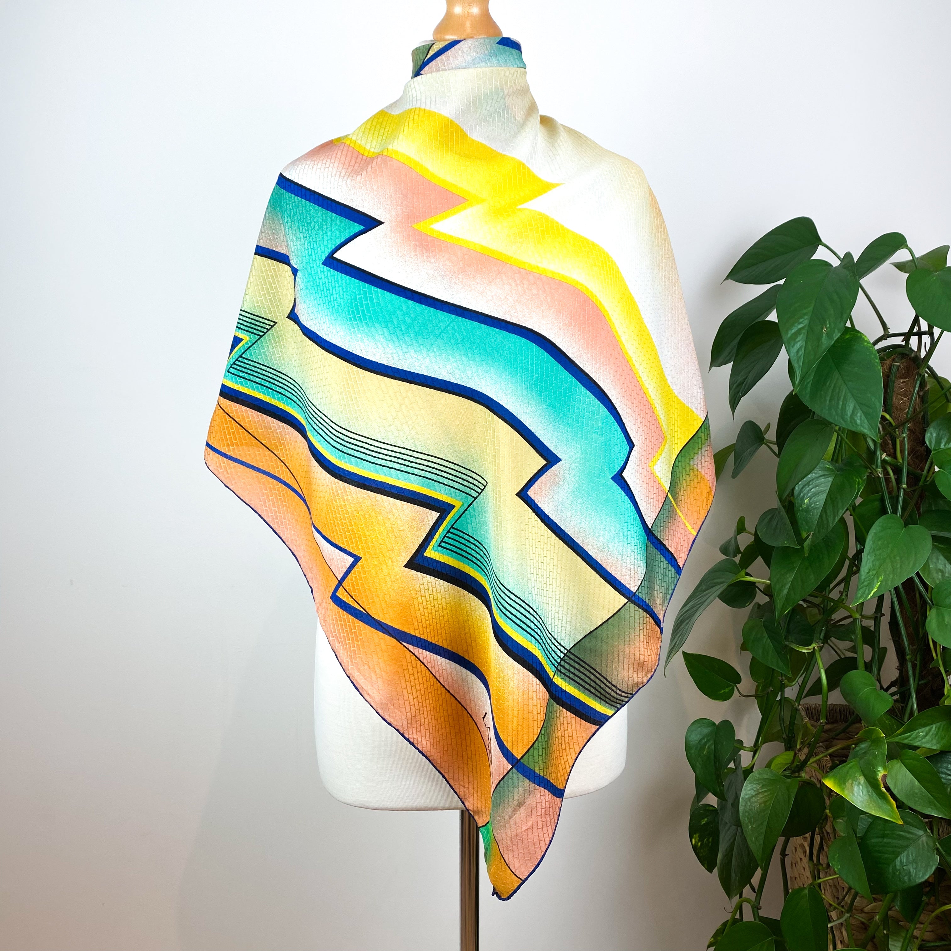 1970s Lanvin Vintage Silk Scarf