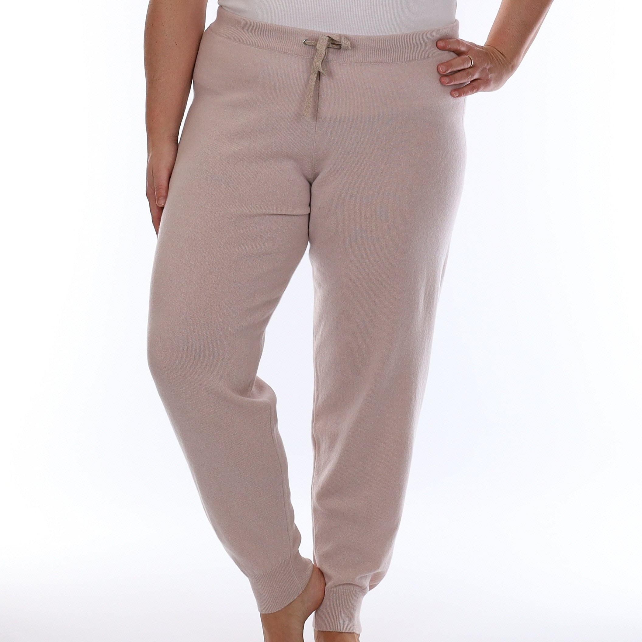 Brand New Scottish Pale Dusky Pink Cashmere Lounge Pants Large