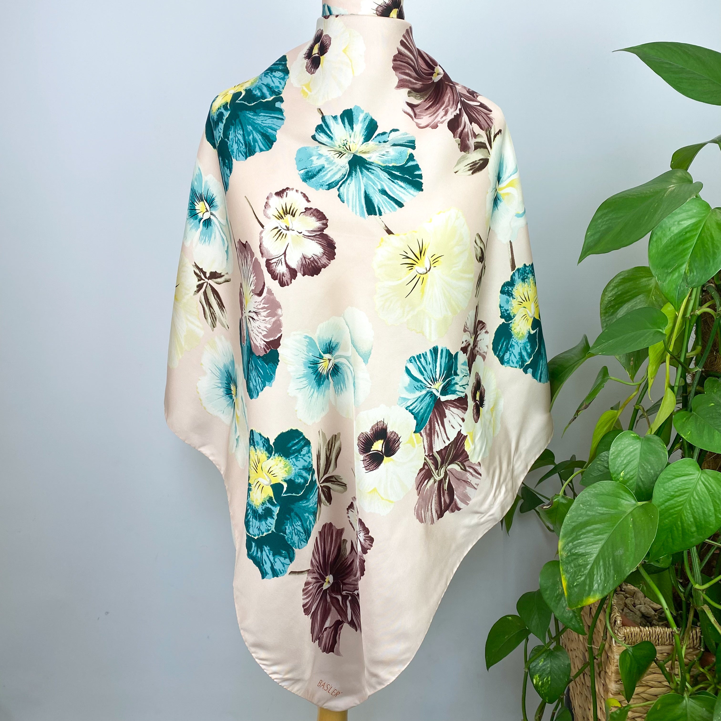 Pretty Basler Floral Silk Scarf