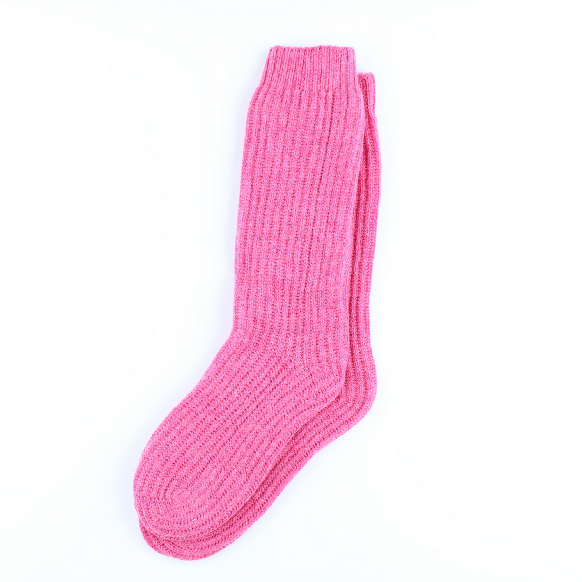 Brand New Scottish Raspberry Pink Luxury Cashmere Bed Socks