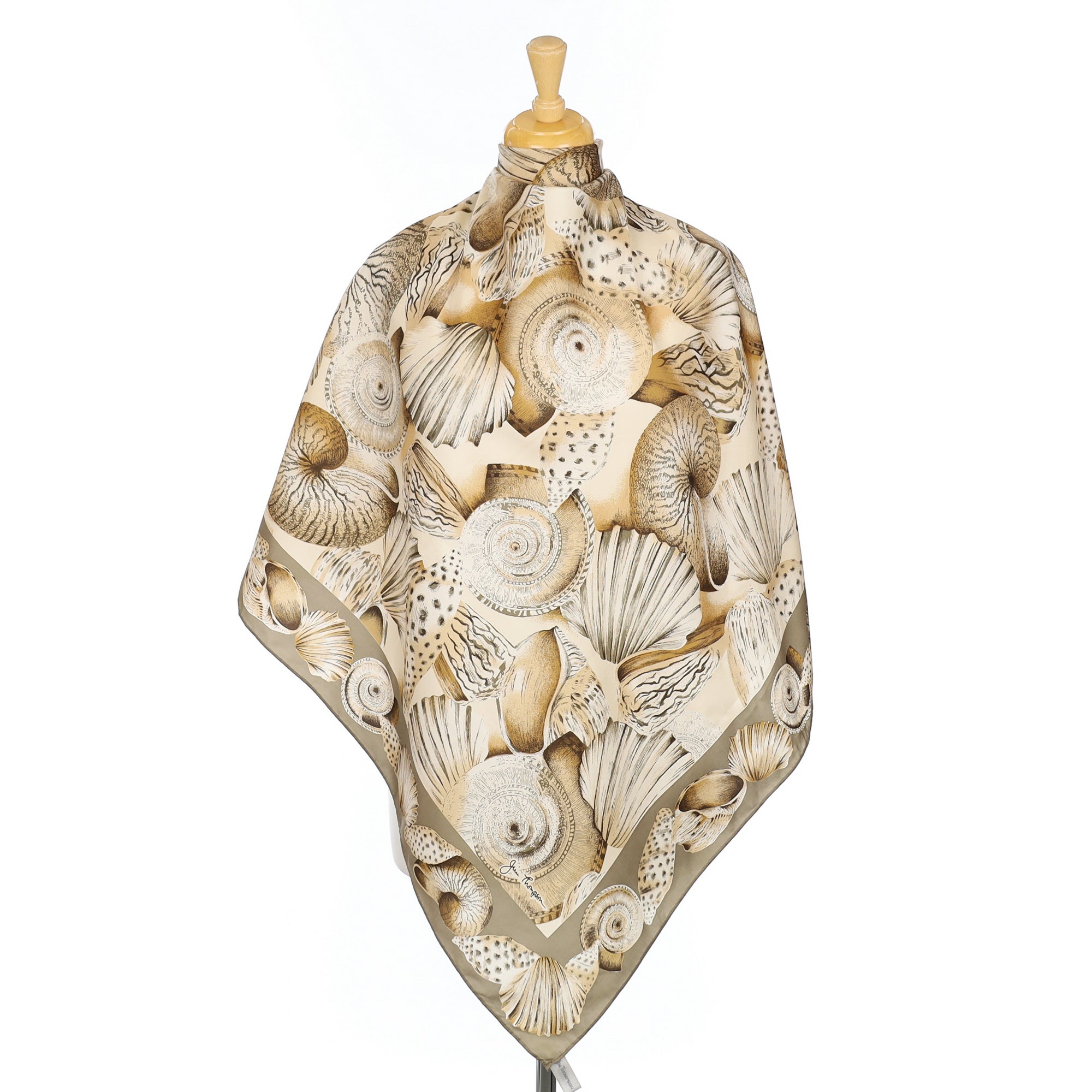 Brand New Jim Thompson Shell Design Silk Scarf