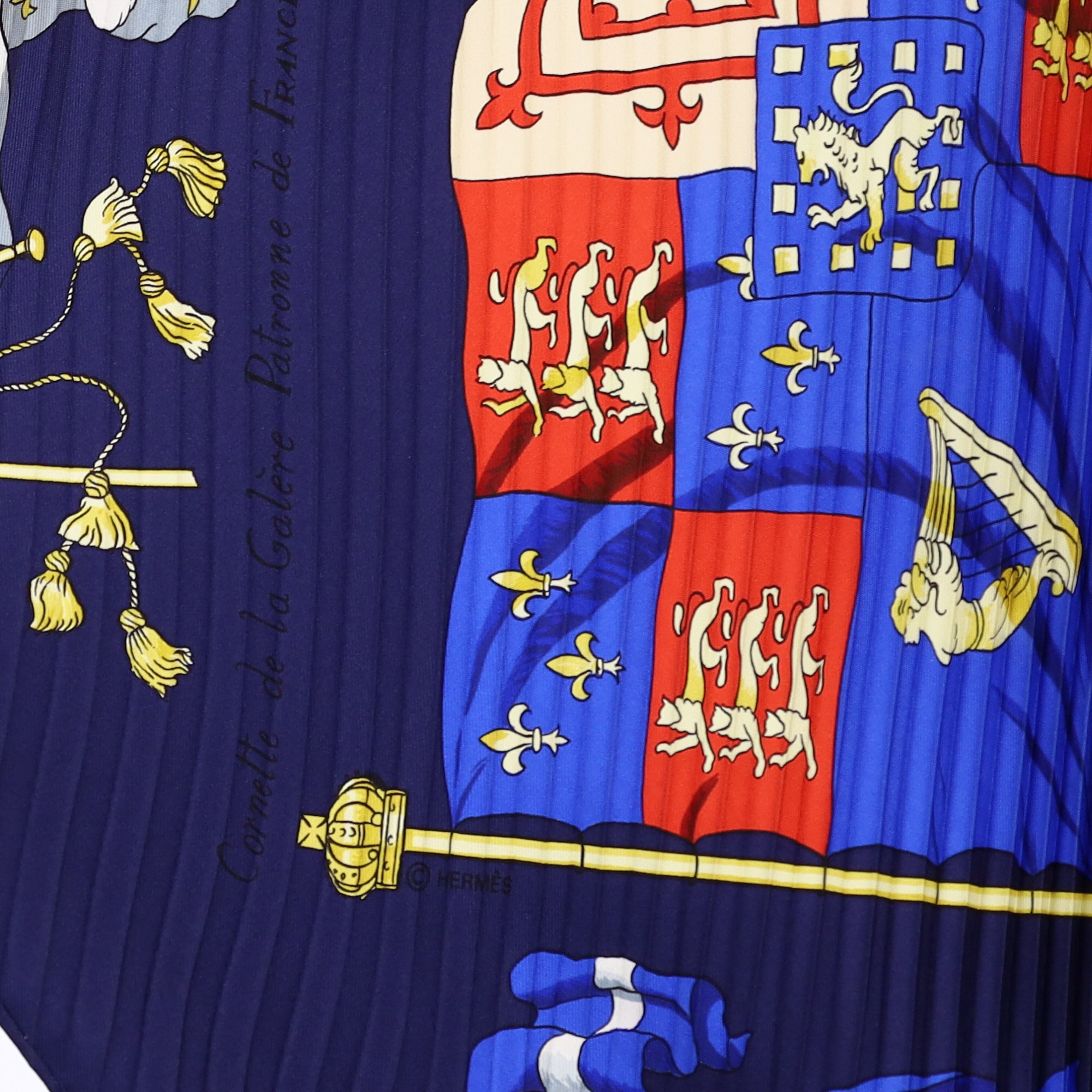 Brand NewHermès Pavois Plisse Silk Scarf