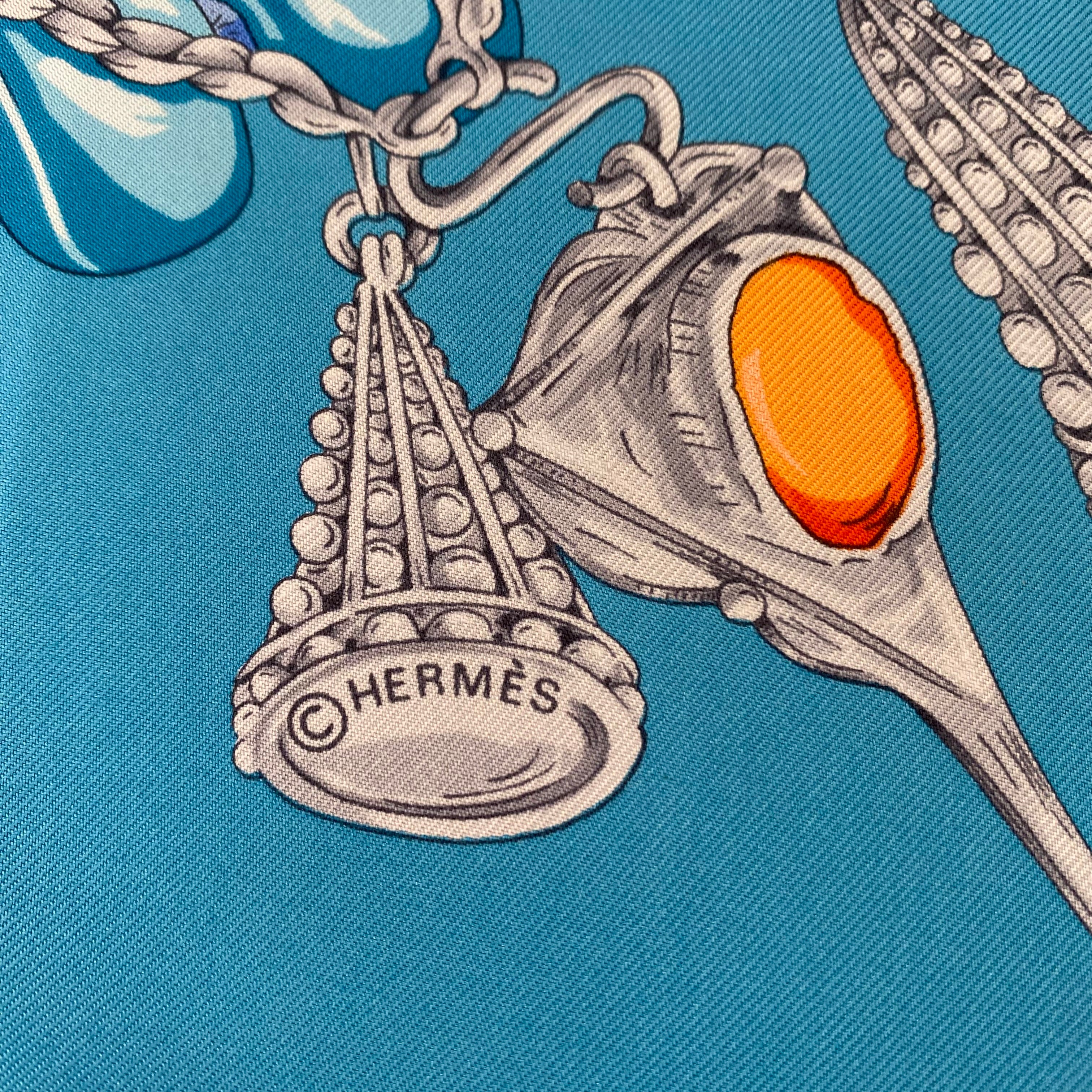 Boxed Hermès Terres Precieuses Silk Scarf Rare