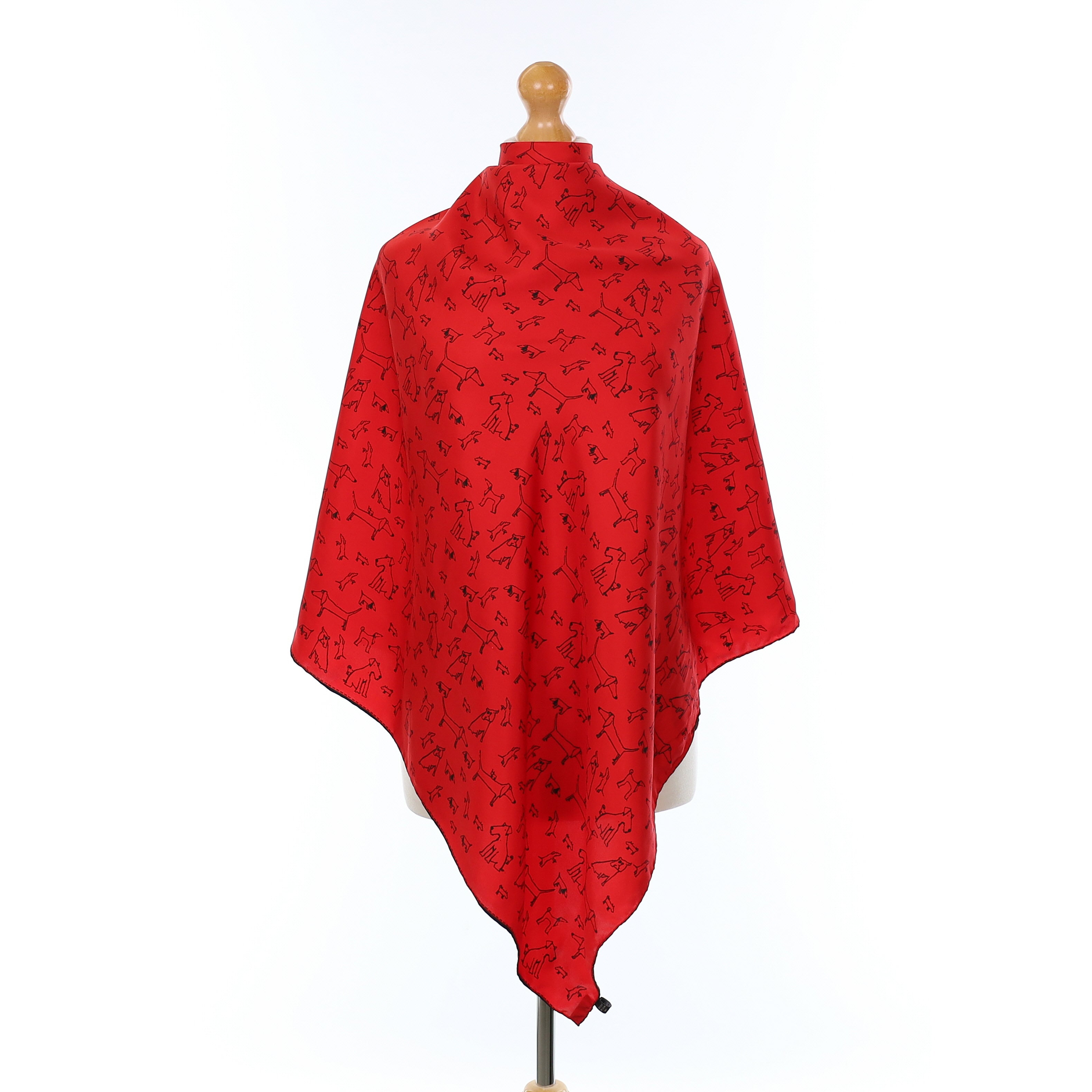 Dog Design Silk Scarf