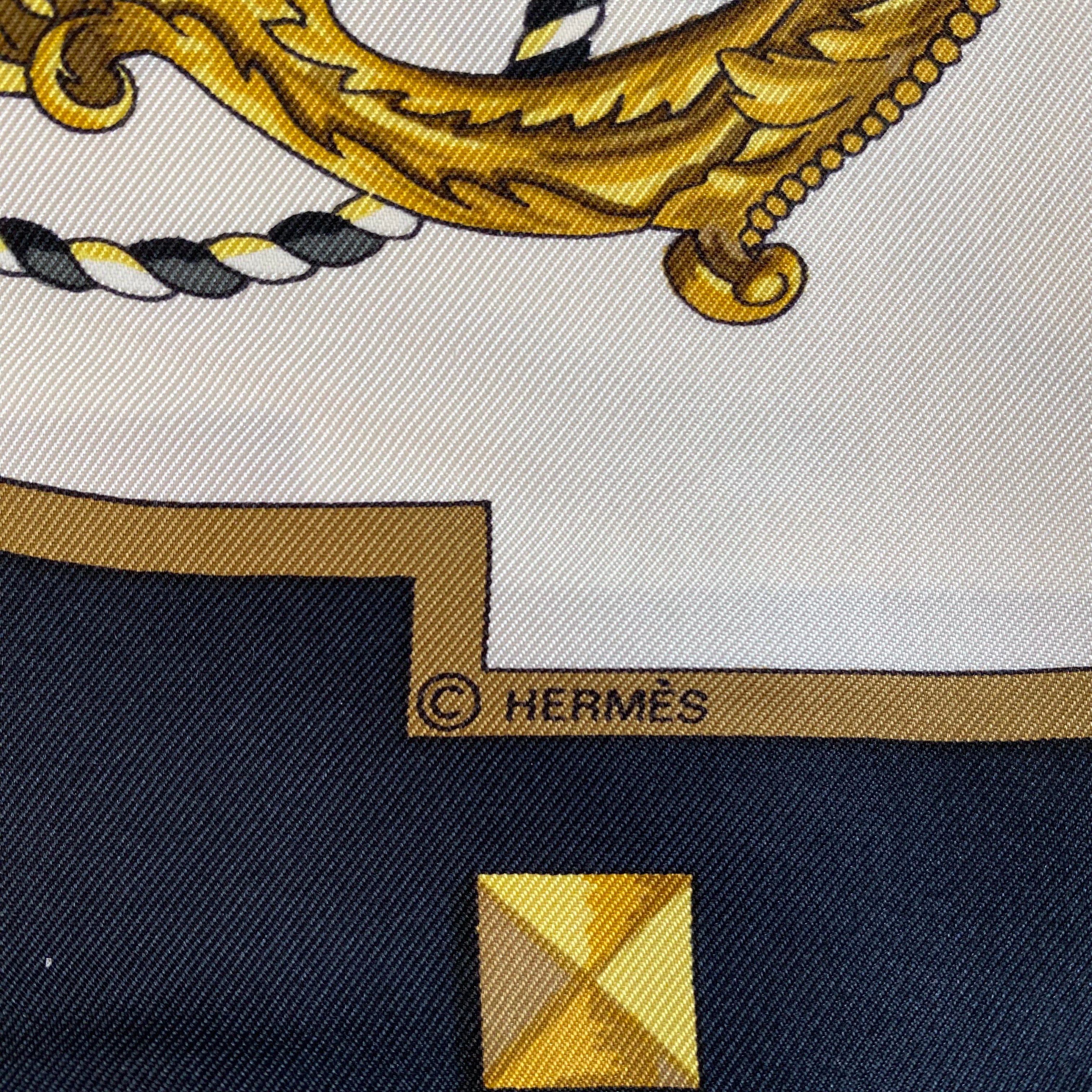 Hermès Les Clefs Designer Silk Scarf
