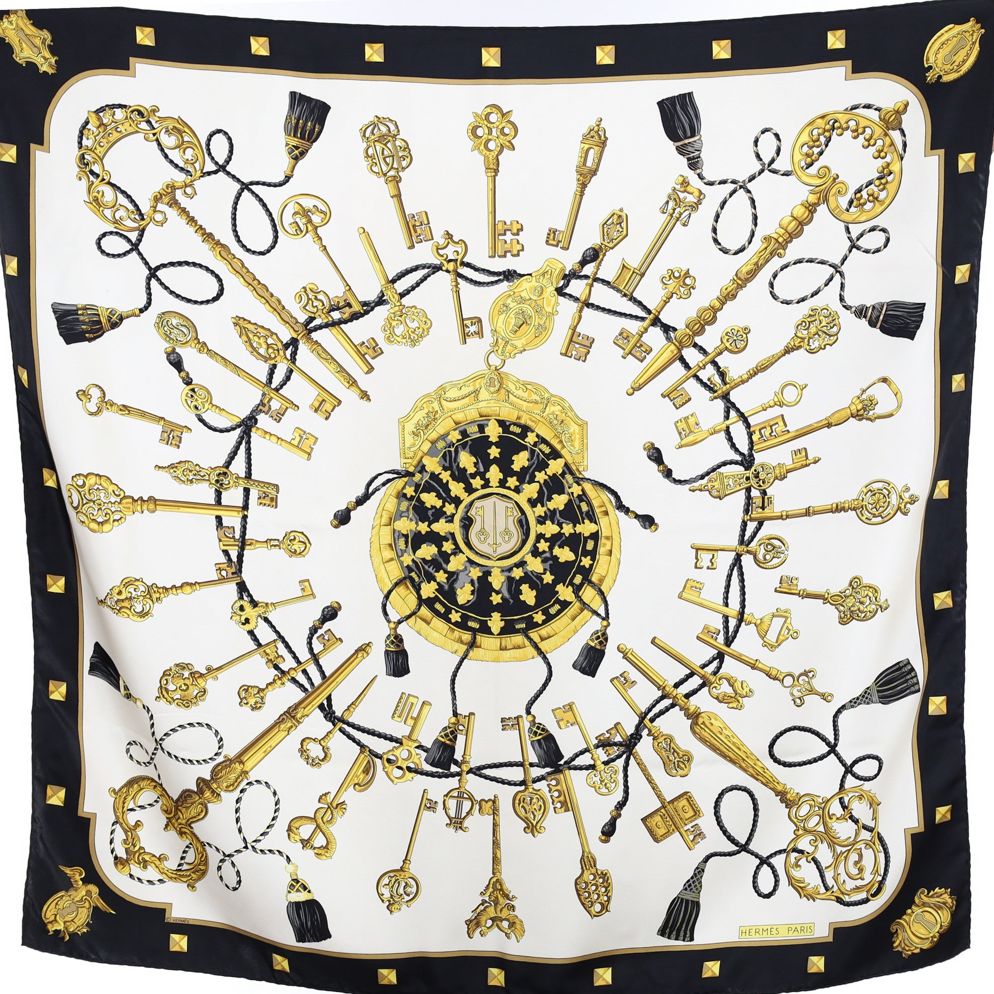 Hermès Les Clefs Silk Scarf