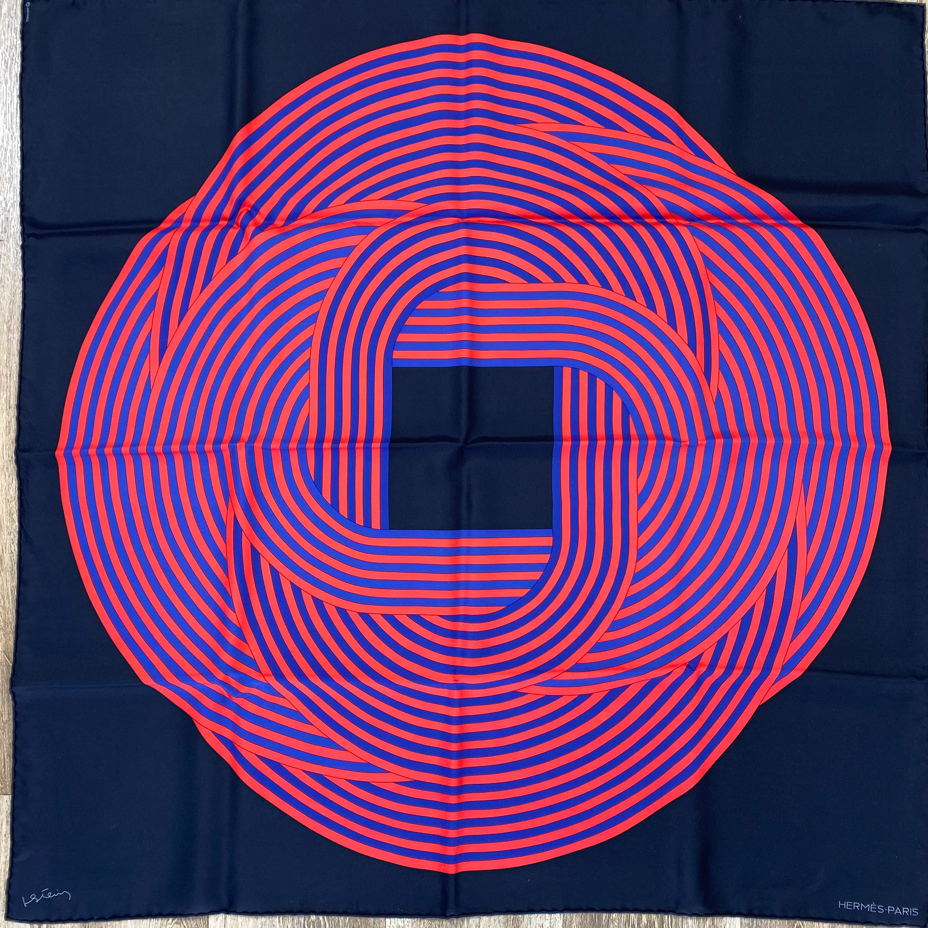 Brand New Boxed Hermès Maillons de Joel Stein Silk Scarf