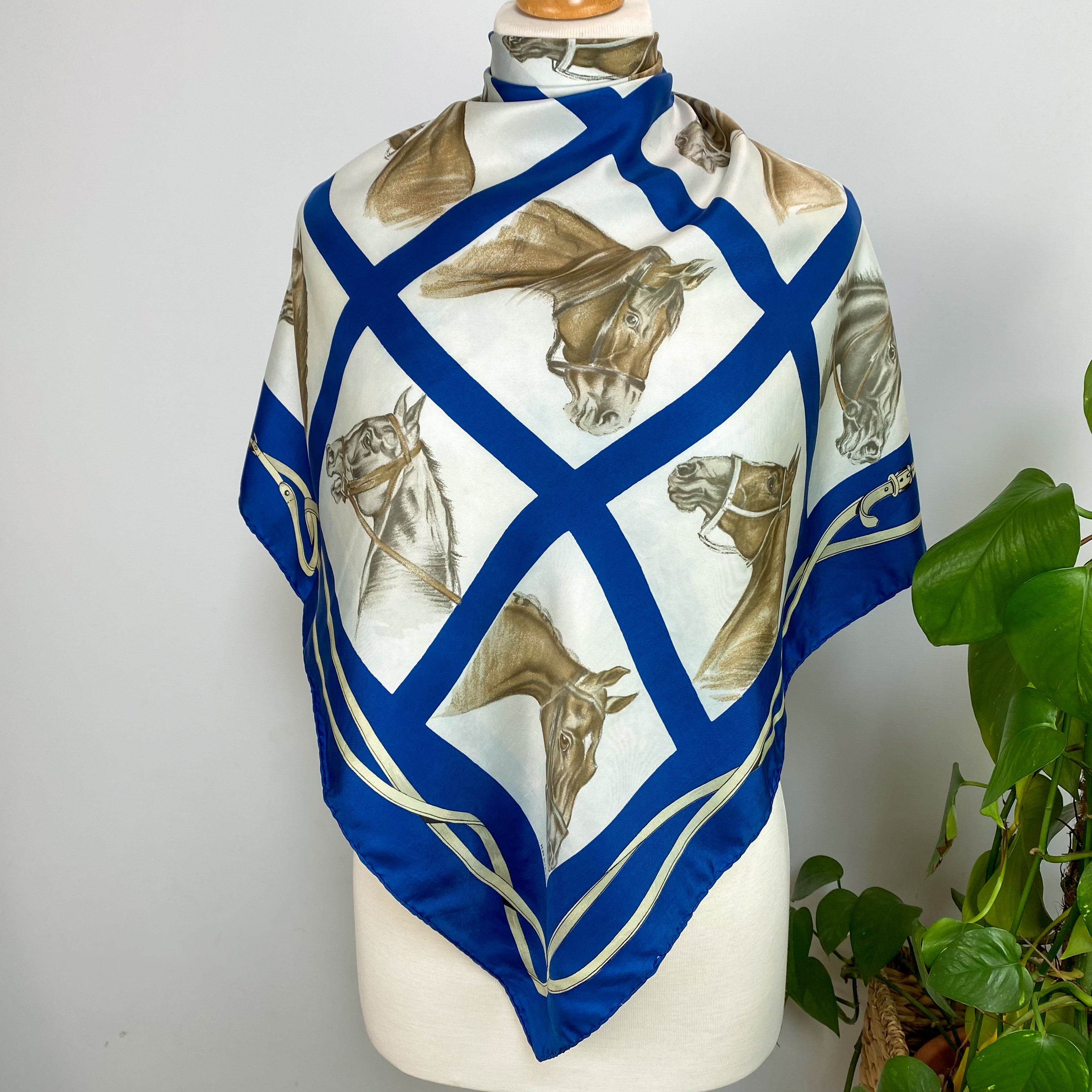 1960s Kreier Equestrian Vintage Silk Scarf