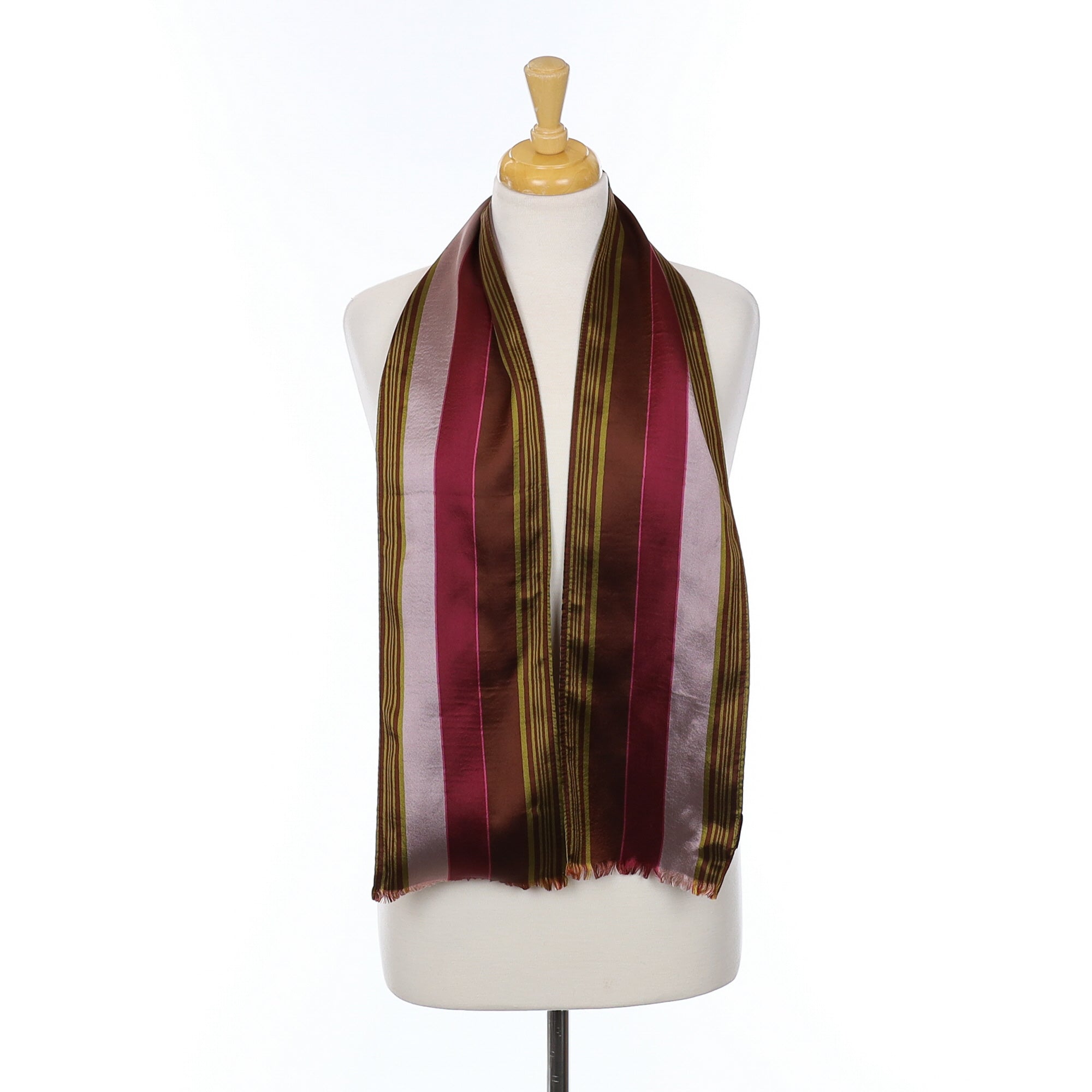 Paul Smith Striped Long Silk Scarf