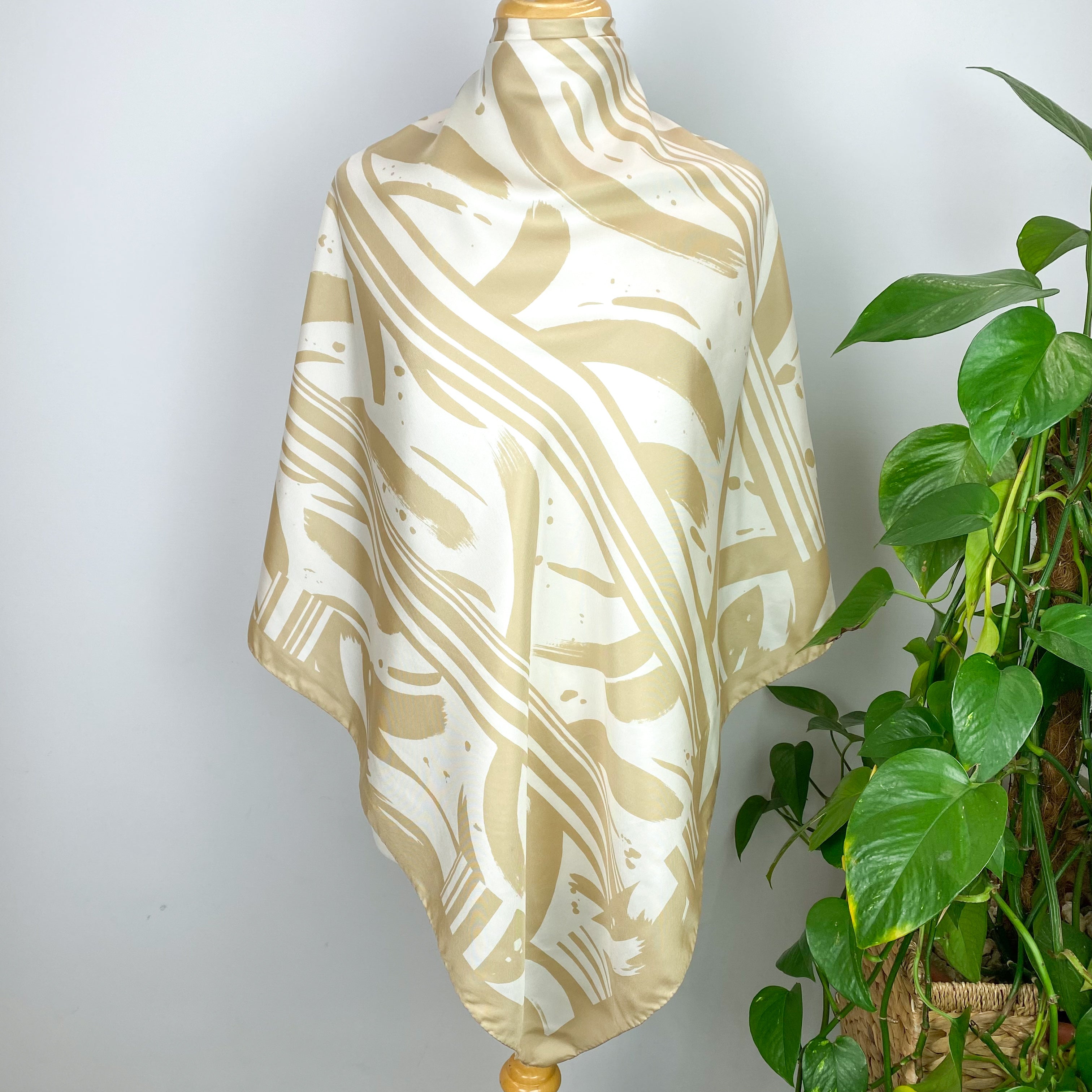 Stunning Italian Neutrals Silk Scarf