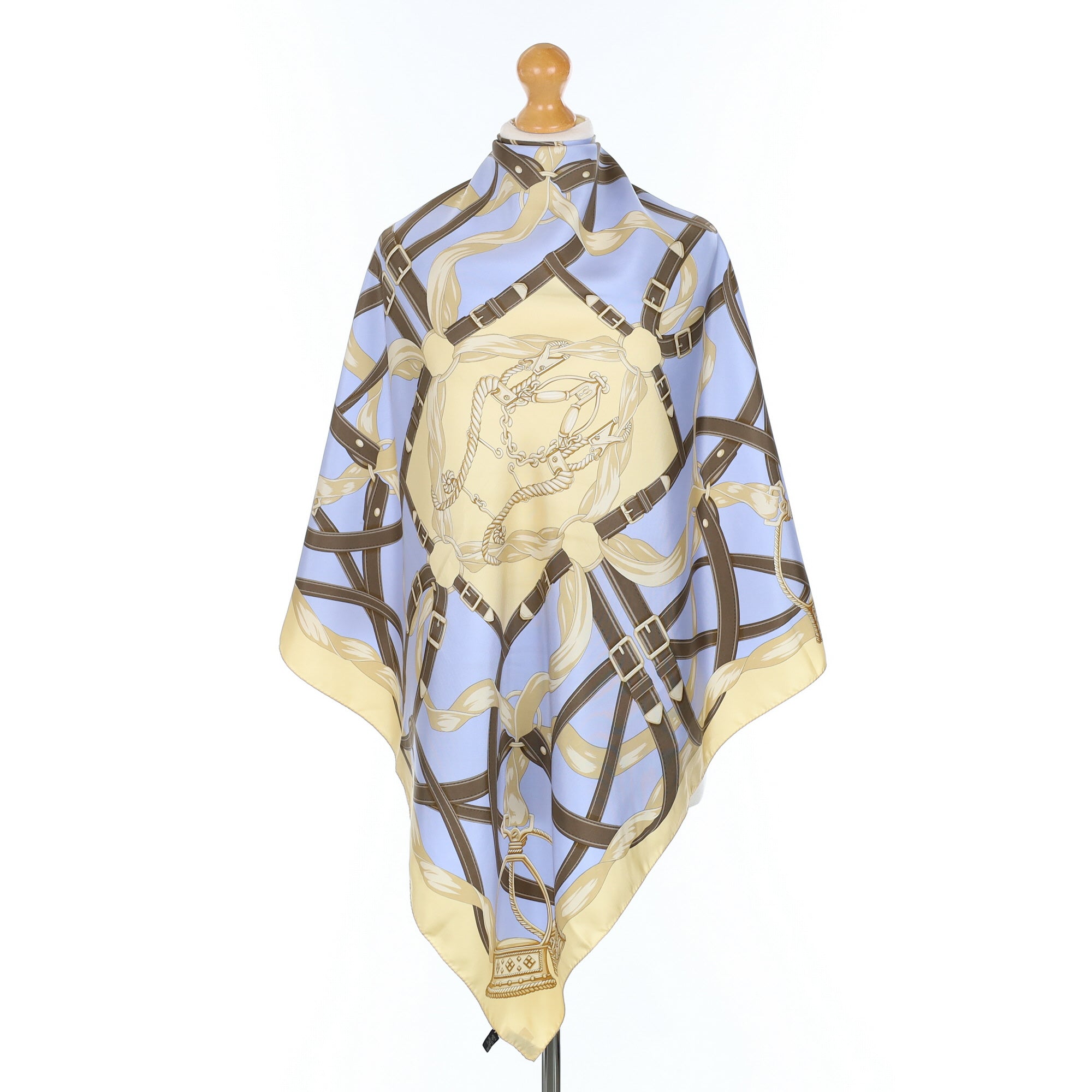 Brand New Carlisle Brown and Yellow Design Silk Scarf