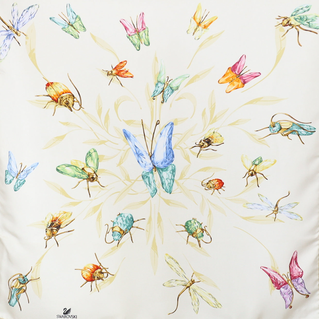 Brand New Boxed Swarovski Silk Scarf