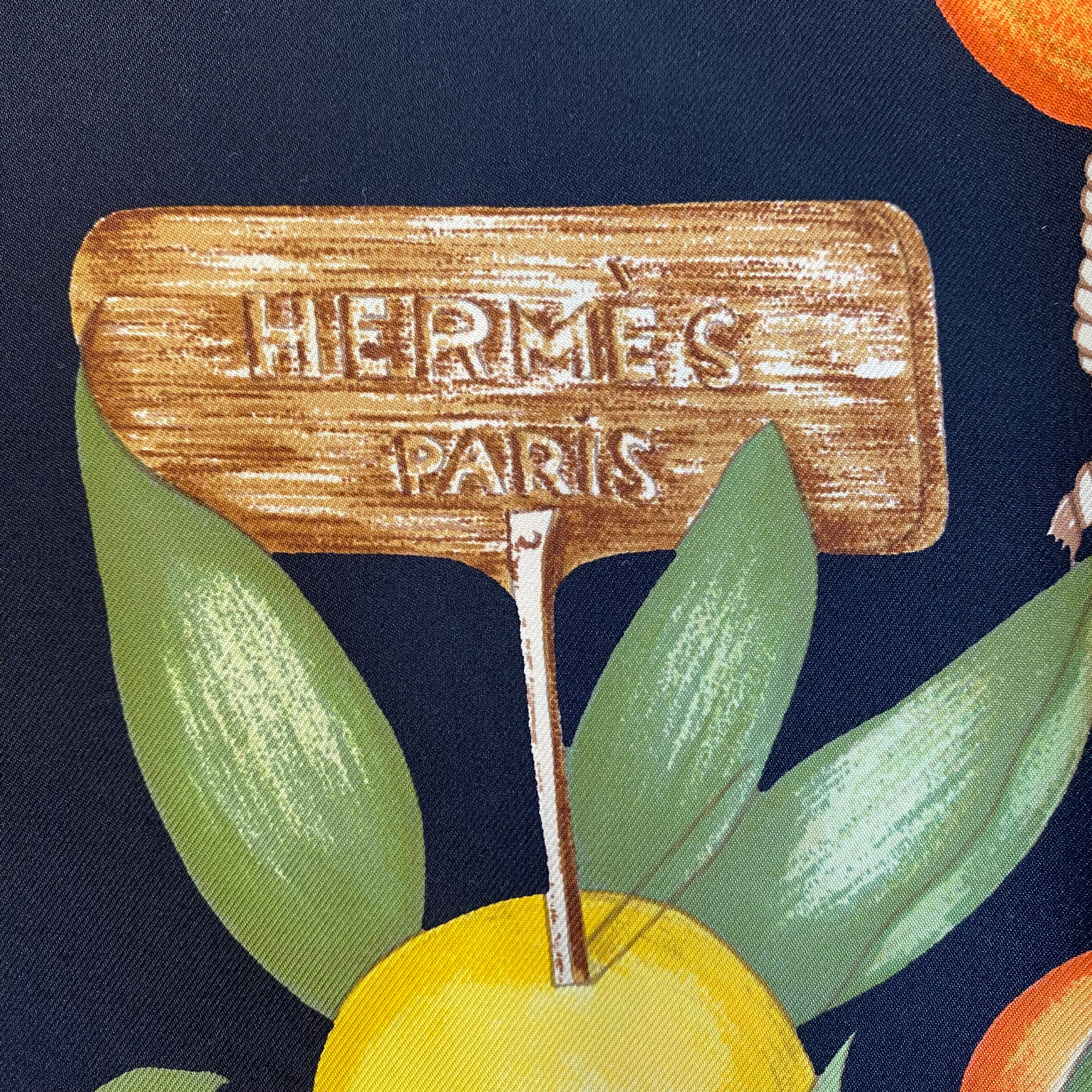 Hermès Oranges et Citrons Vintage Silk Scarf Quite Rare